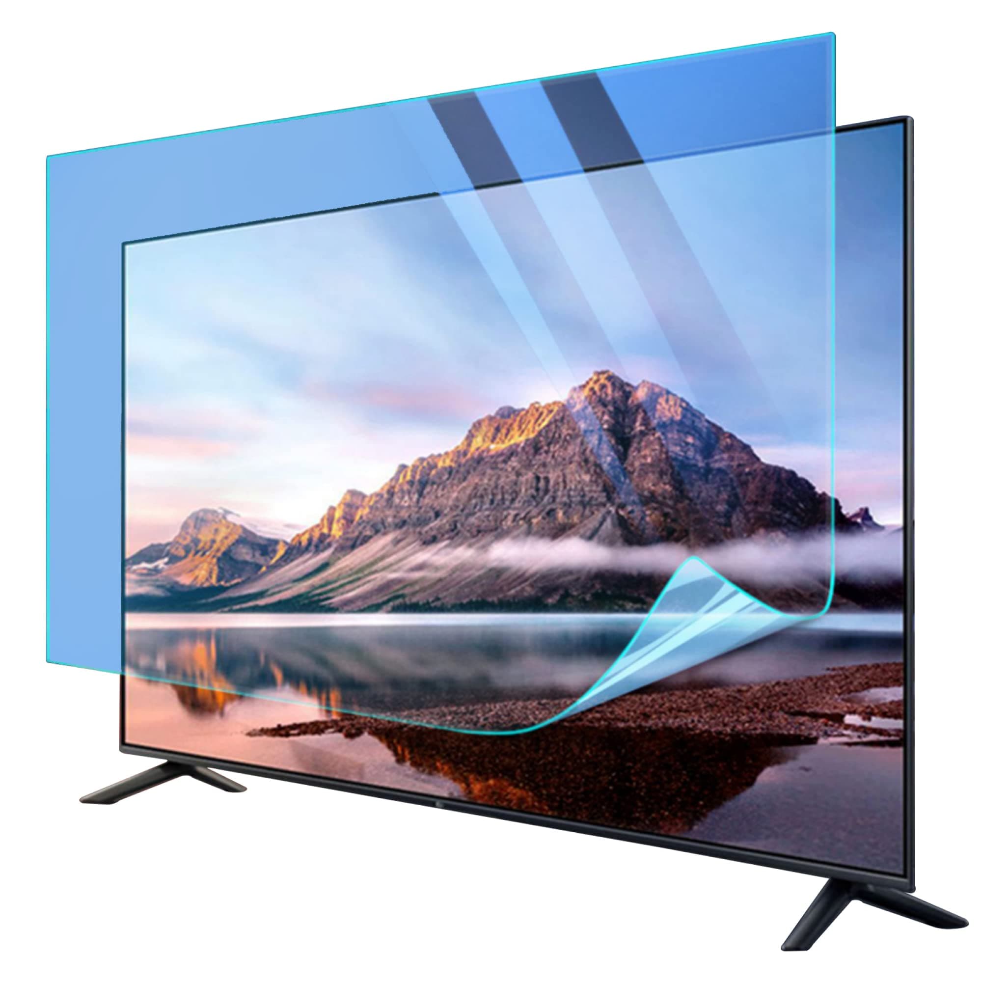 Anti Blue Light 50-75 Inch TV Screen Protector, Matte Surface Anti Glare Anti Scratch, Soften the Light Protect Eyes Relieve Fatigue Anti Sunlight Protective Filter Film / 75in1(75in1645x930mm