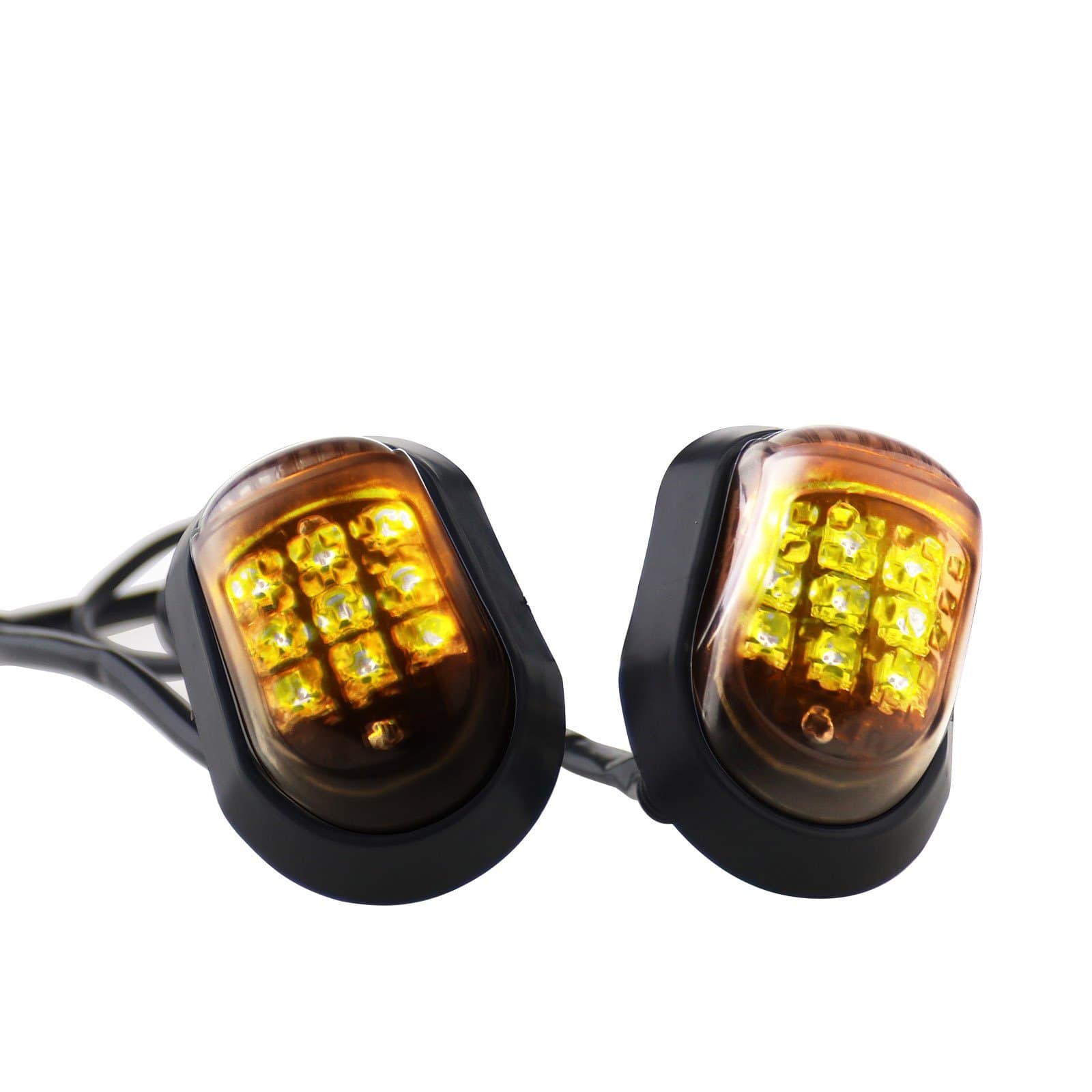 2pcs Motorcycle Flush Mount LED Turn Signal Indicator Amber Left Right