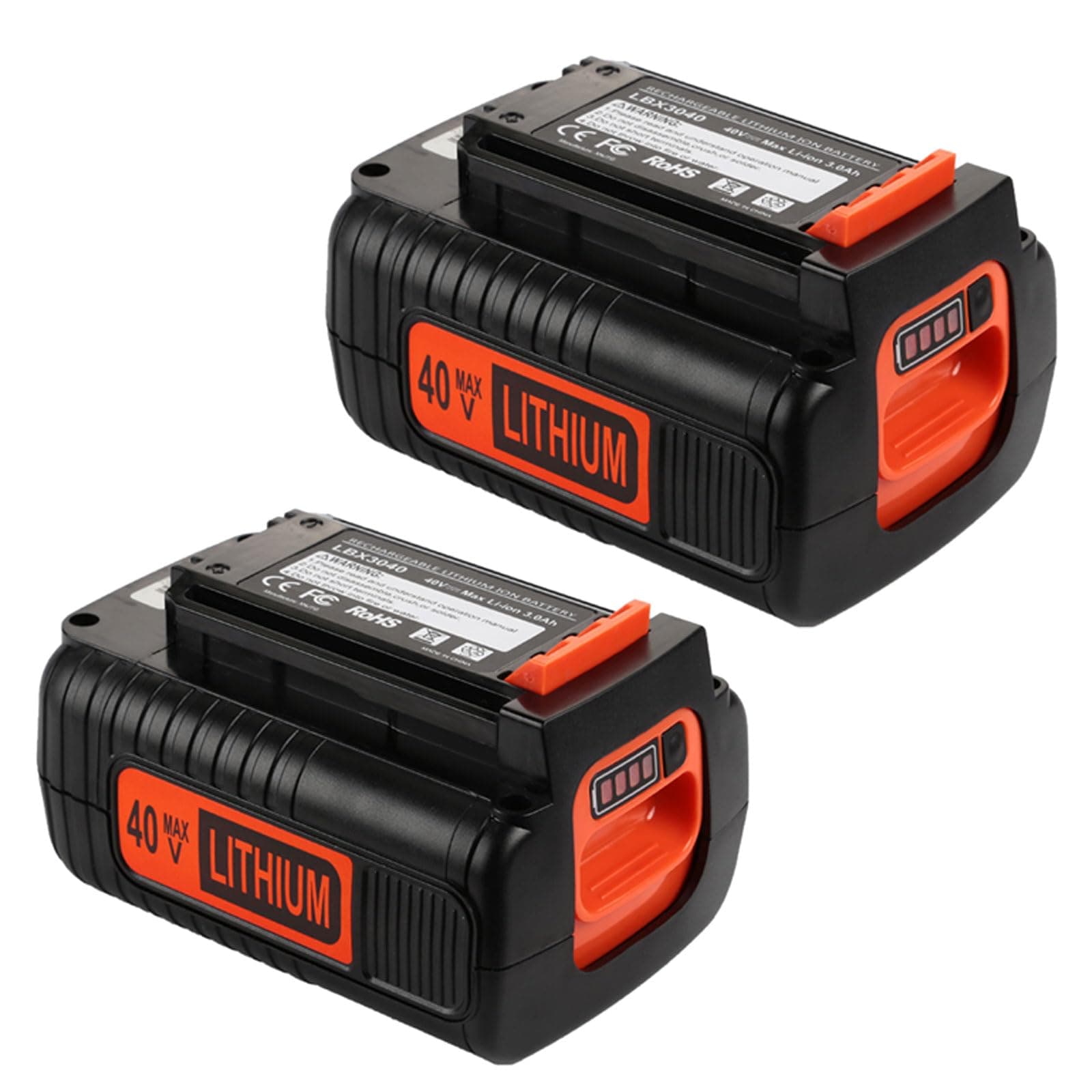 Upgraded 3.5Ah 2Pack 40V Lithium Battery Replacement for Black and Decker 40 Volt Battery LBX2040 Replacement for LBXR36 LBXR2036 LBX1540 Compatible with Tools LST136 LHT2436B LSW36 LCC340C