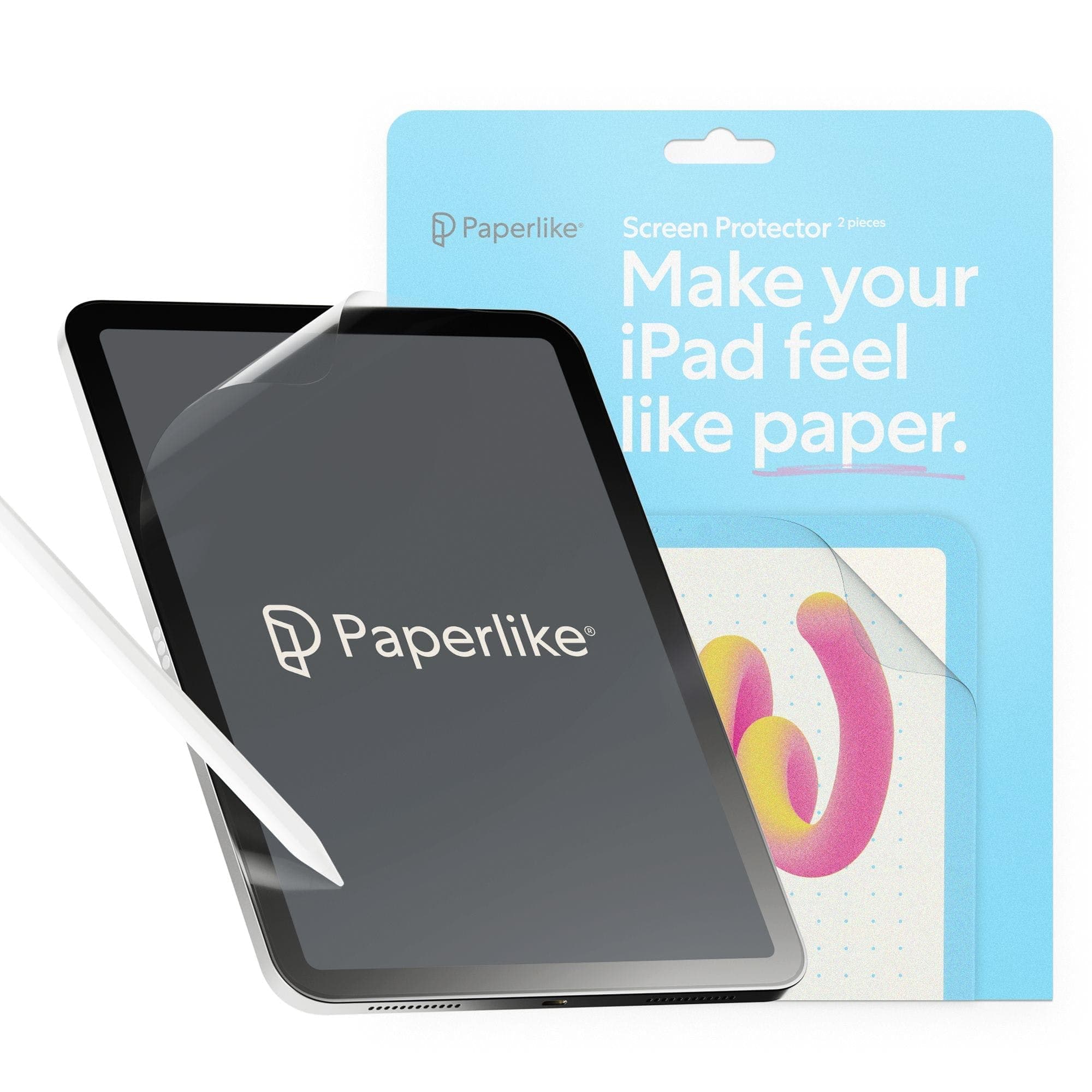 2.1 (2 Pieces) for iPad Pro 11 (4th/3rd/2nd/1st) & iPad Air 5th/Air 4th (2020/22) for an authentic paper-feel, Transparent Matte Pet Screen Protector For Notetaking And Drawing