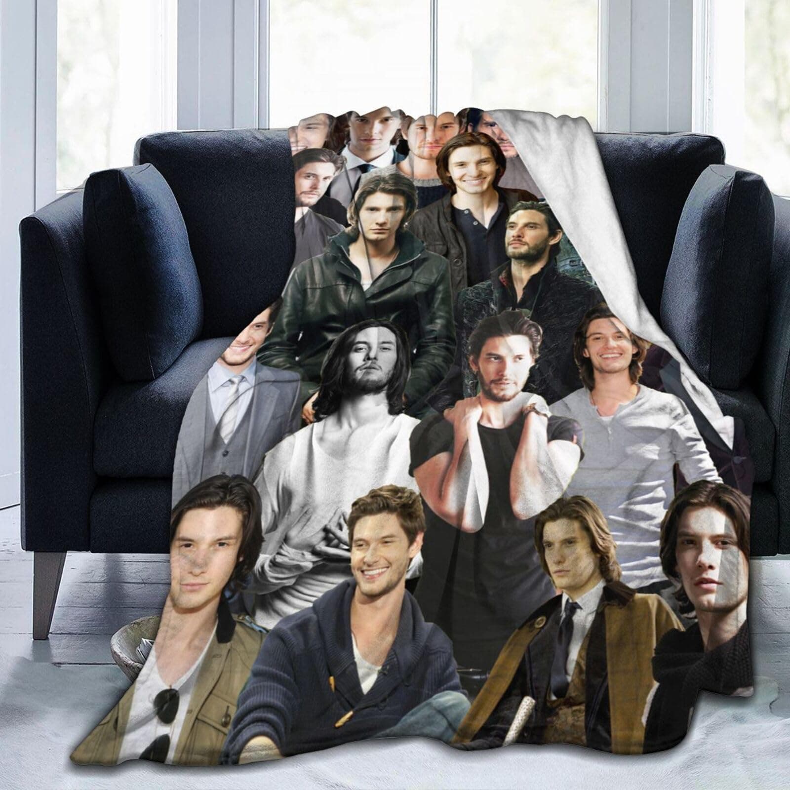 Blanket Ben Barnes Soft and Comfortable Wool Fleece Throw Blankets for Sofa Office car Camping Yoga Travel Home Decoration Cozy Plush Beach Blanket Gift
