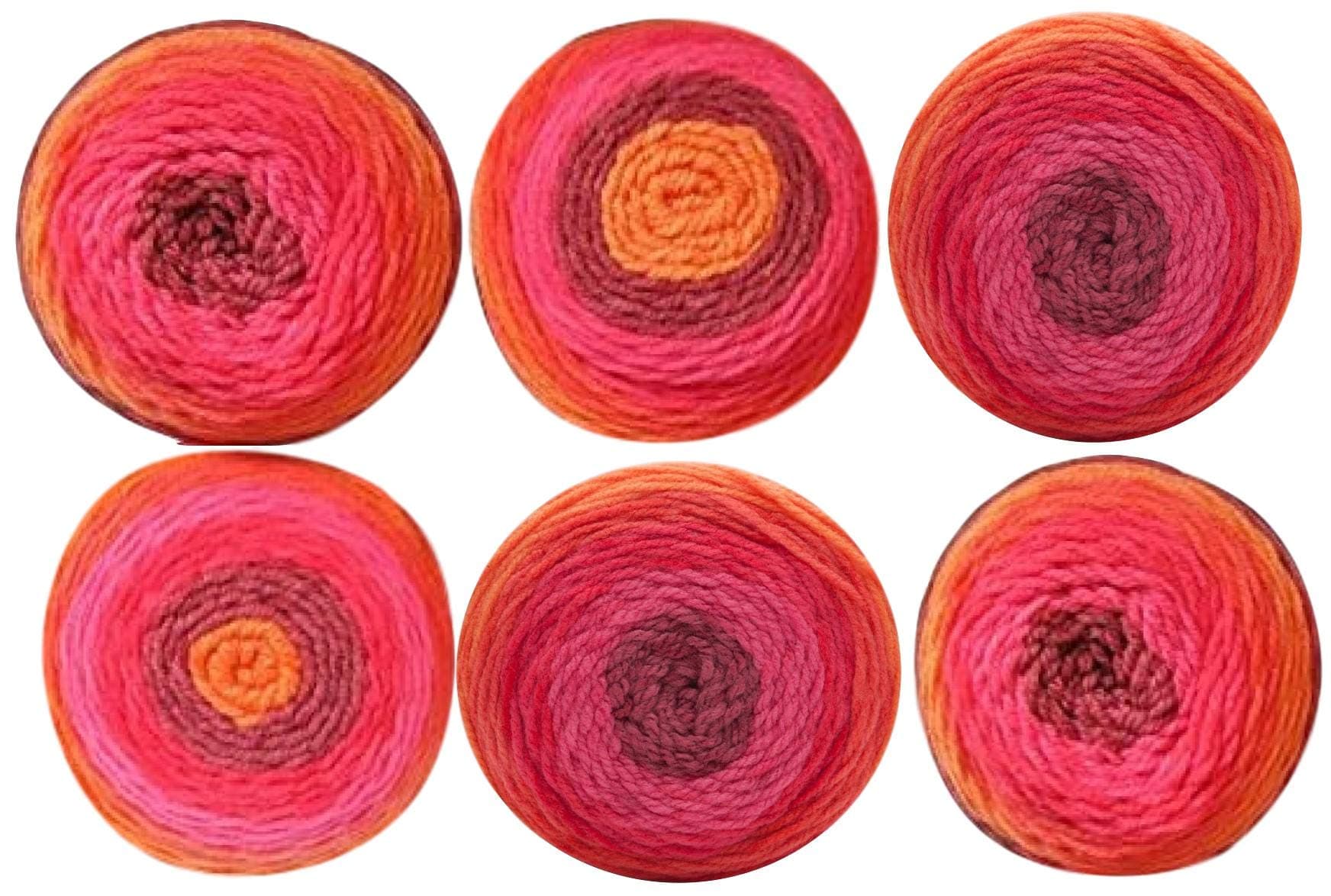 Bernat Pop! Yarn, 6-Pack (Scarlet Sizzle)