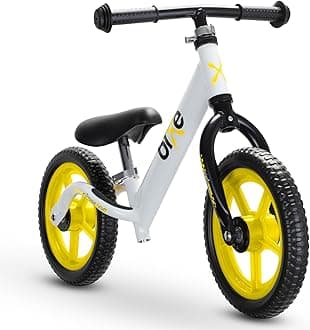 Balance Bike - 30.5 cm (12") Training Bikes for Kids and Toddlers - 1.8kg (4lbs) Kids' Balance Bike - Children Ages 3, 4, 5 - No Pedal Push Bicycle for Boys or Girls - Yellow