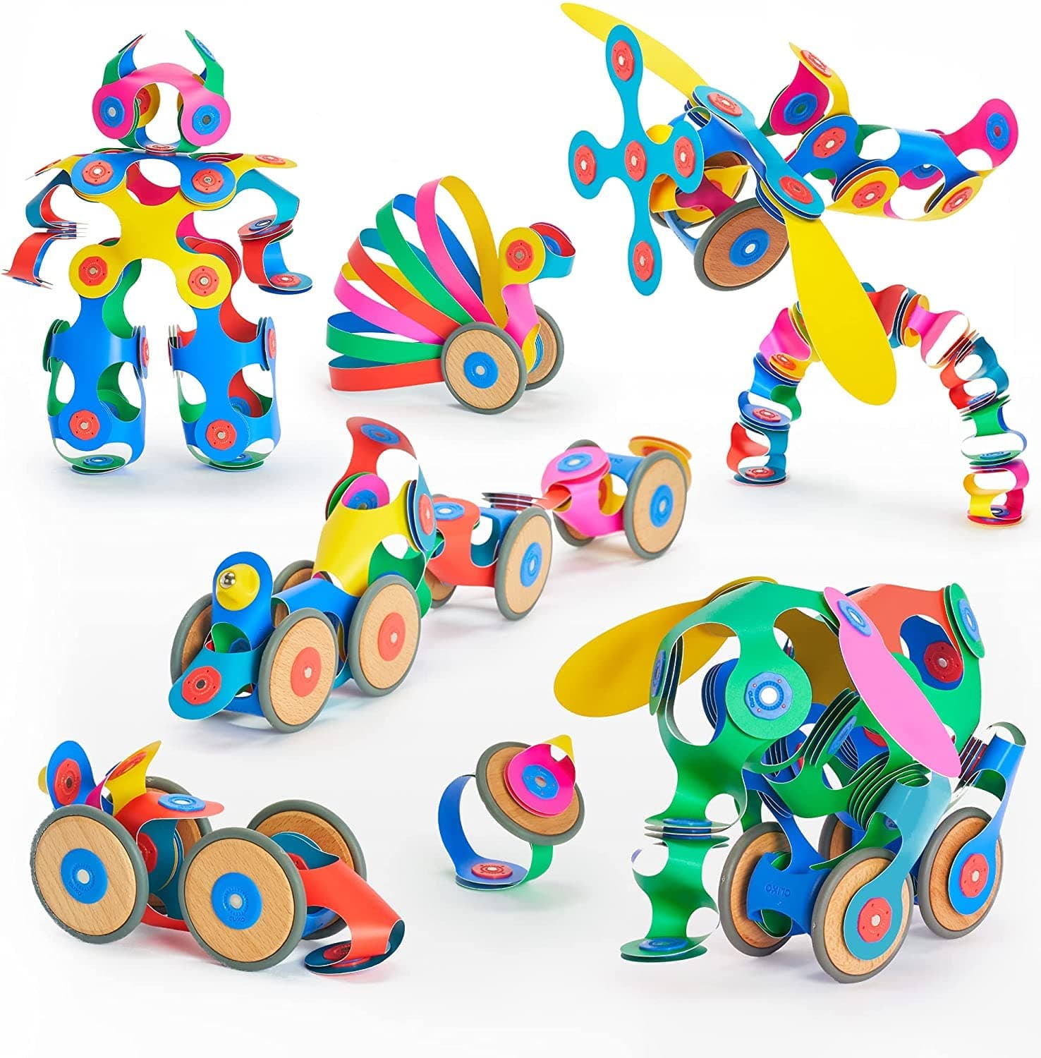 Wheel Creator Pack, 72 Pieces Pack - Construction Magnet Toy. Flexible, Creative-Boosting Magnetic Building Tiles. Educator-Approved Design for Hours of STEM Play. Multisensory Toy. Age 4-99.