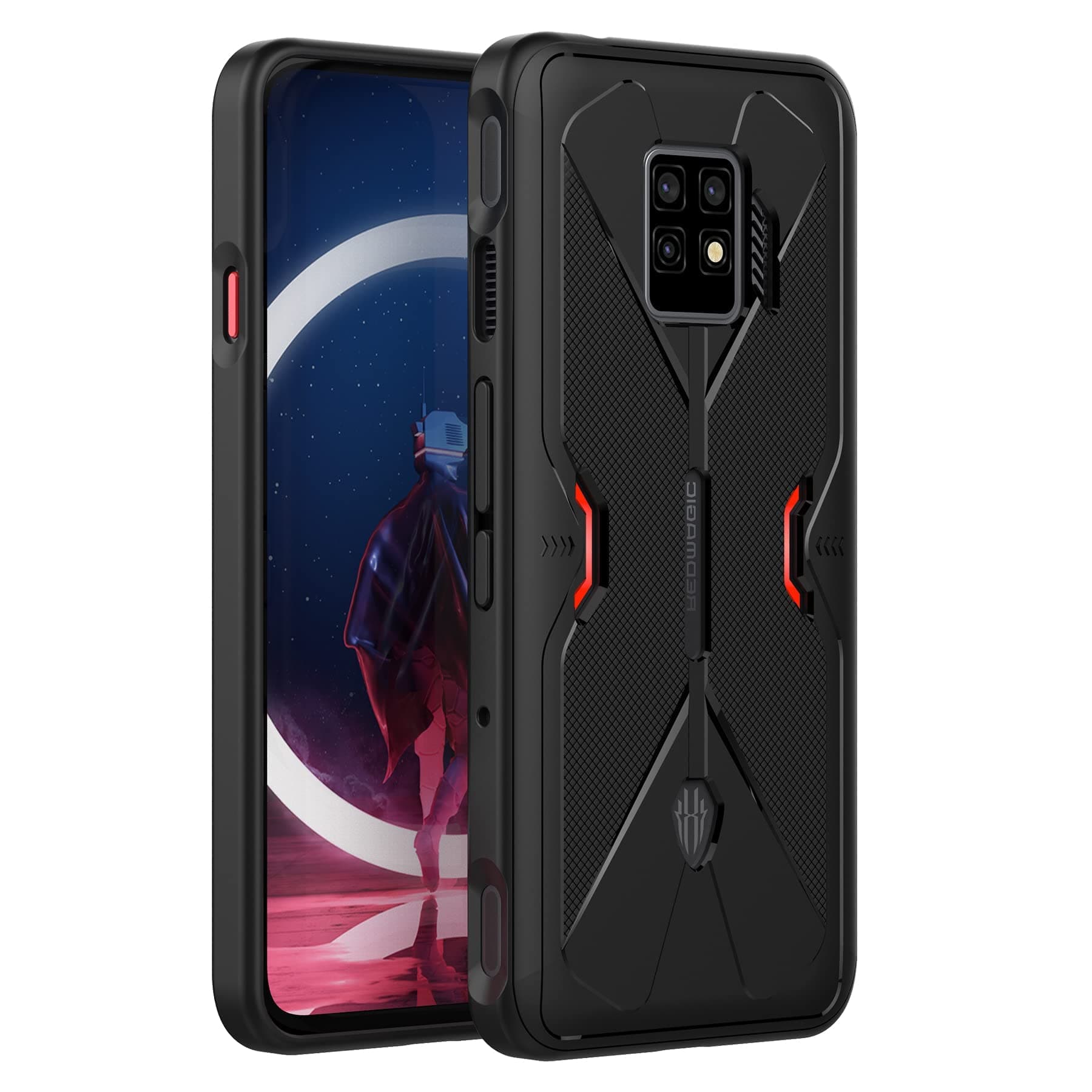 AWHCompatible with Red Magic 7 Pro Case, Flexible TPU Cover Anti-Scratches Shockproof for Nubia RedMagic 7 Pro, (Black)
