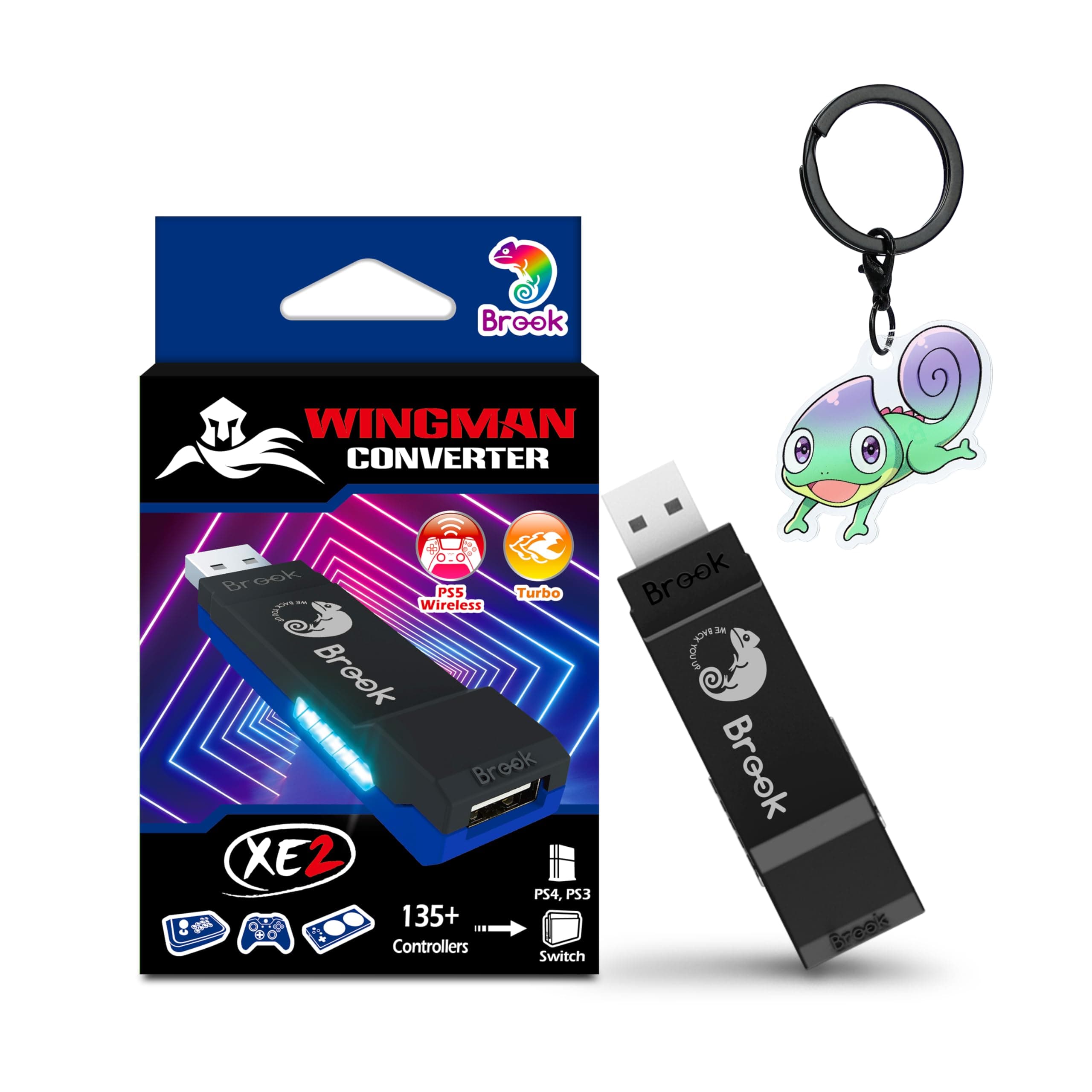 Wingman XE 2 Controller Adapter for Nintendo Switch, Switch 2, PS4, PS3, PC – Use Xbox, DualSense, Switch Pro Controllers – Wireless & Wired – Plug & Play – No Lag