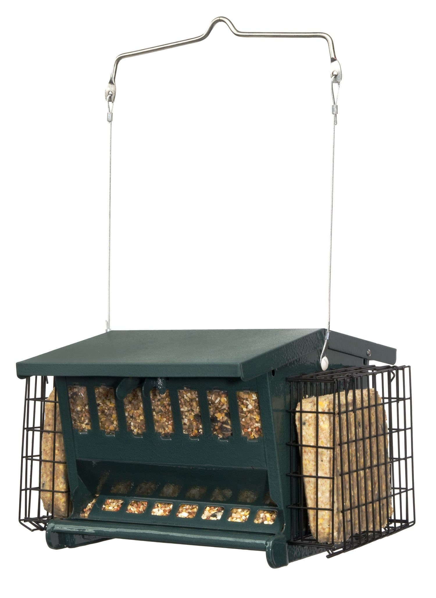 Cherry Valley Feeder Hopper Feeder with Suet Cages