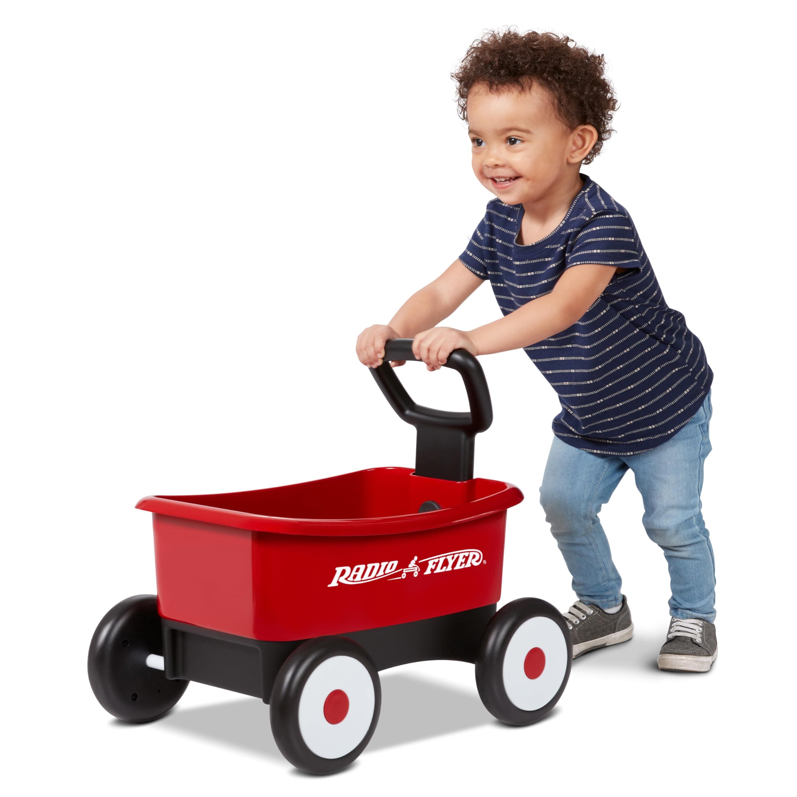 Radio Flyer Push & Pull Walker Wagon, 2-in-1 Wagon, Ages 1-4, Red Walker Toy