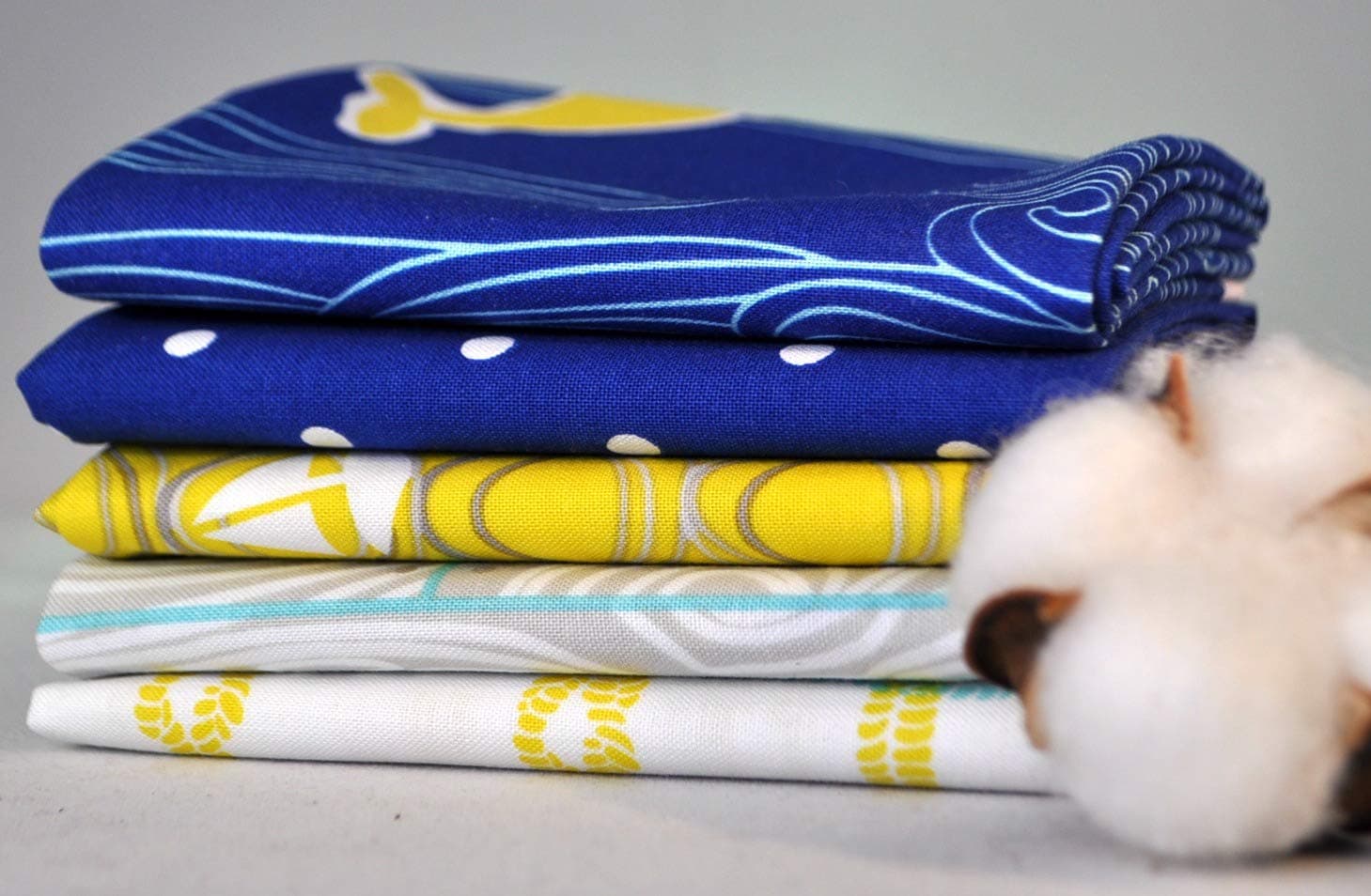 Maritime Modern 5 Fat Quarters Bundle by Marin Sutton for Riley Blake, 1 1/4 Yards Total