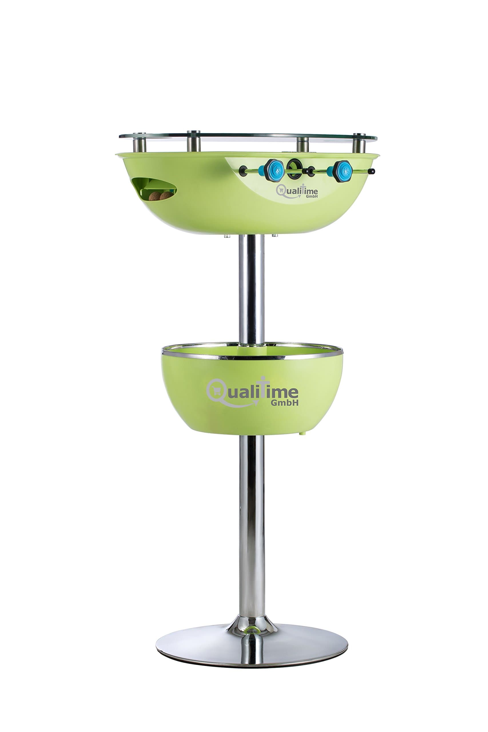 Foosball Table with Drink Cooler, Party Table Standing Table 120 cm green, Football