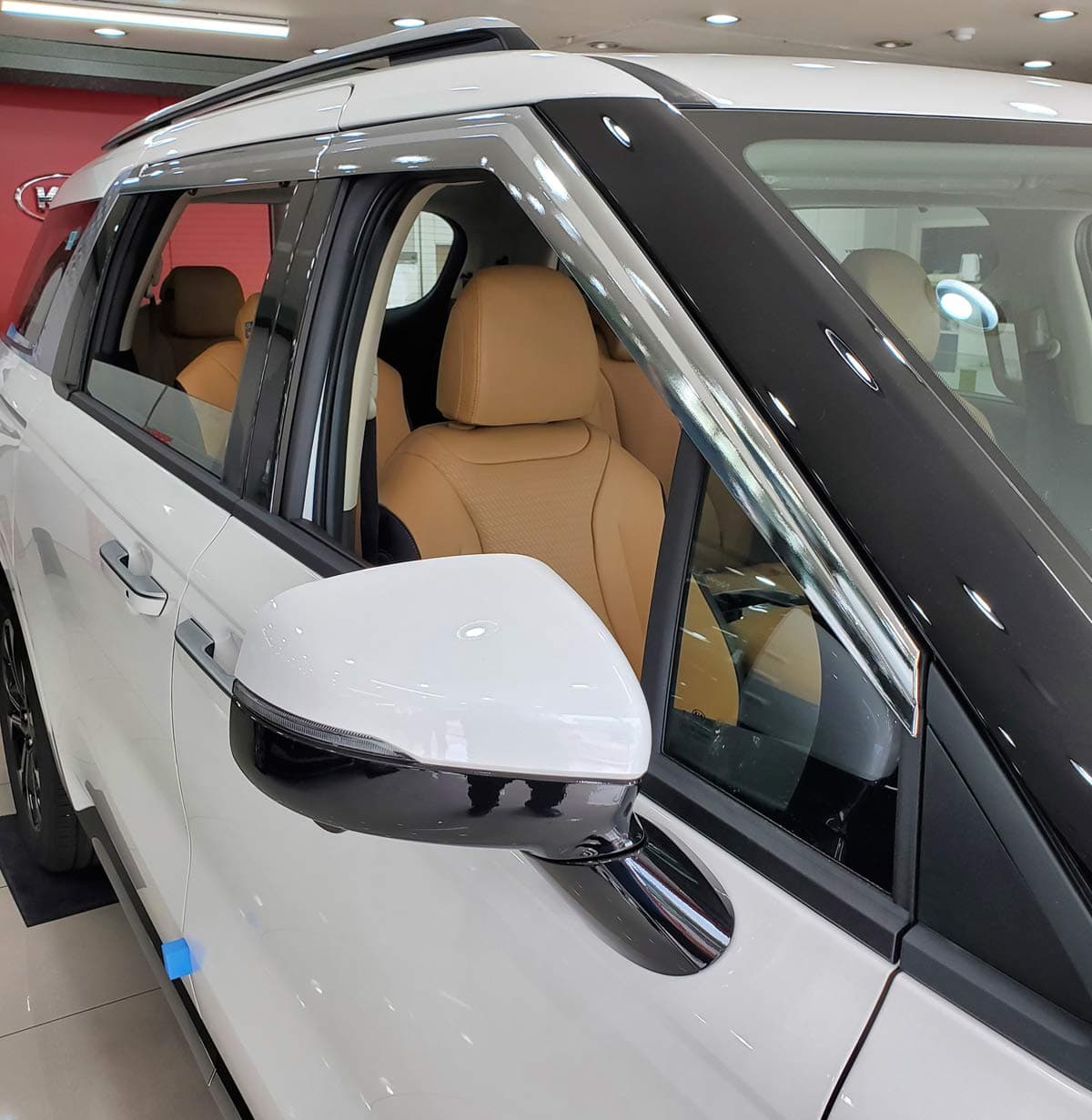 AUTO CLOVER Chrome Window Visors Side Wind Deflectors Rain Guards 4p for KIA All New 2022 Carnival MPV