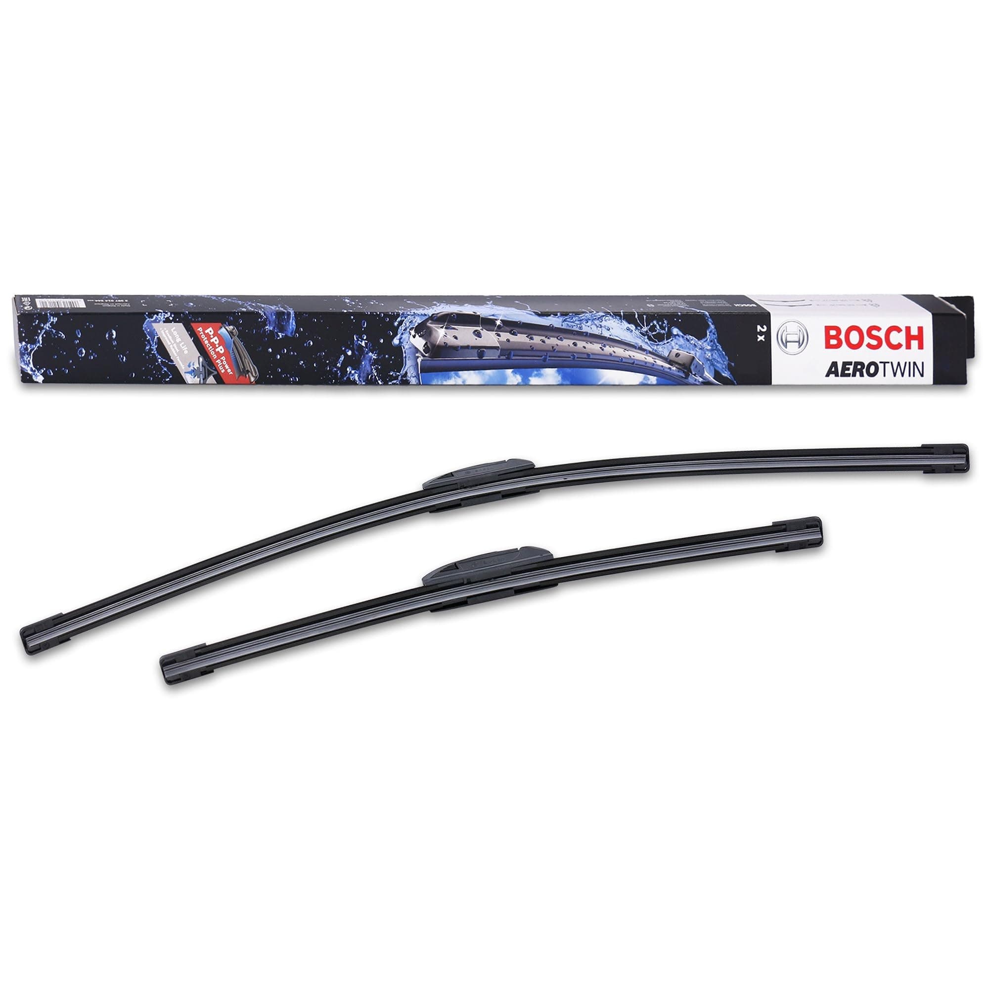 Bosch Aerotwin AR653S - Front Windscreen Wipers - Set of 2 Replacement Blades - Comes with Pre-assembled Adapter - 2 Blades, 650 mm / 400 mm - Only for Left-Hand Drive (EU)