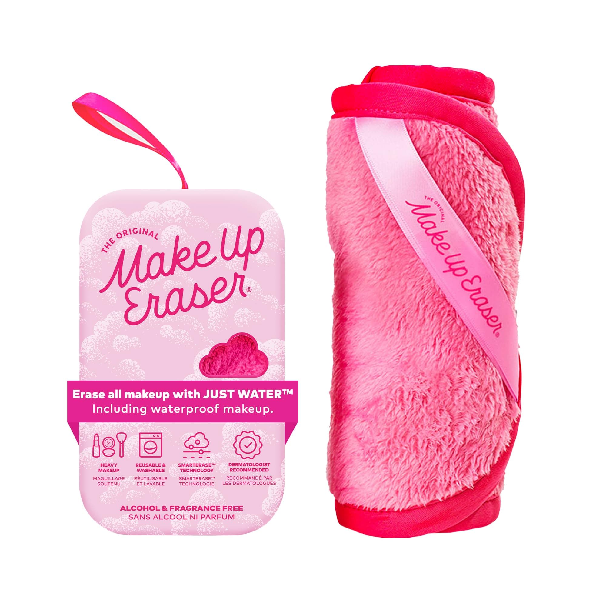 The Original Remove MakEUp With Only Water. REUsable, Hypoallergenic With Antibacterial Properties. -Pink