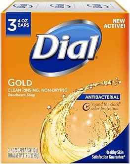 Antibacterial Deodorant Bar Soap, Advanced Clean, Gold, 4 oz, 3 Bars