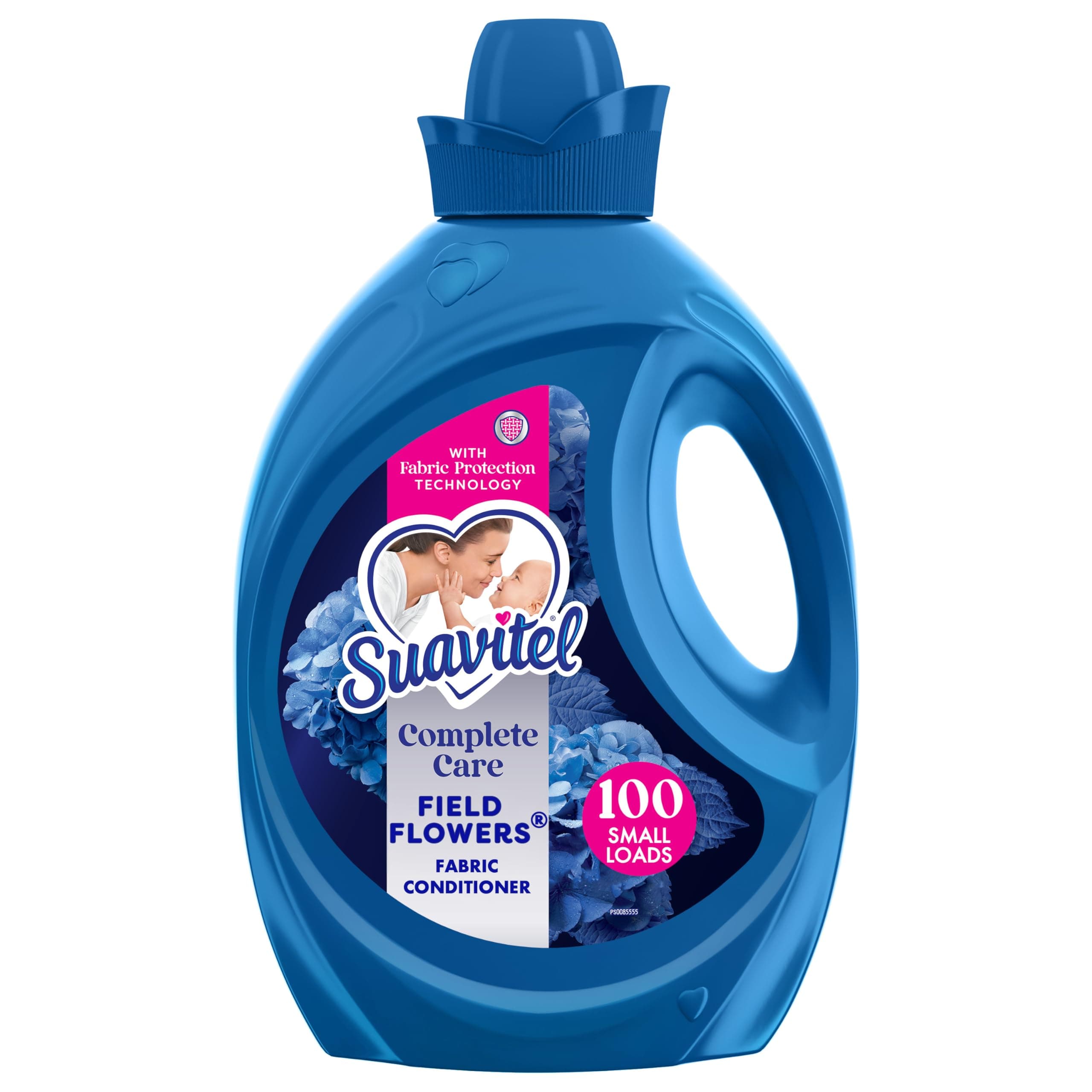 Suavitel Complete Liquid Fabric Softener, Fabric Conditioner, HE Compatible, 100 Small Loads, Field Flowers Scent, 100 fl oz Bottle