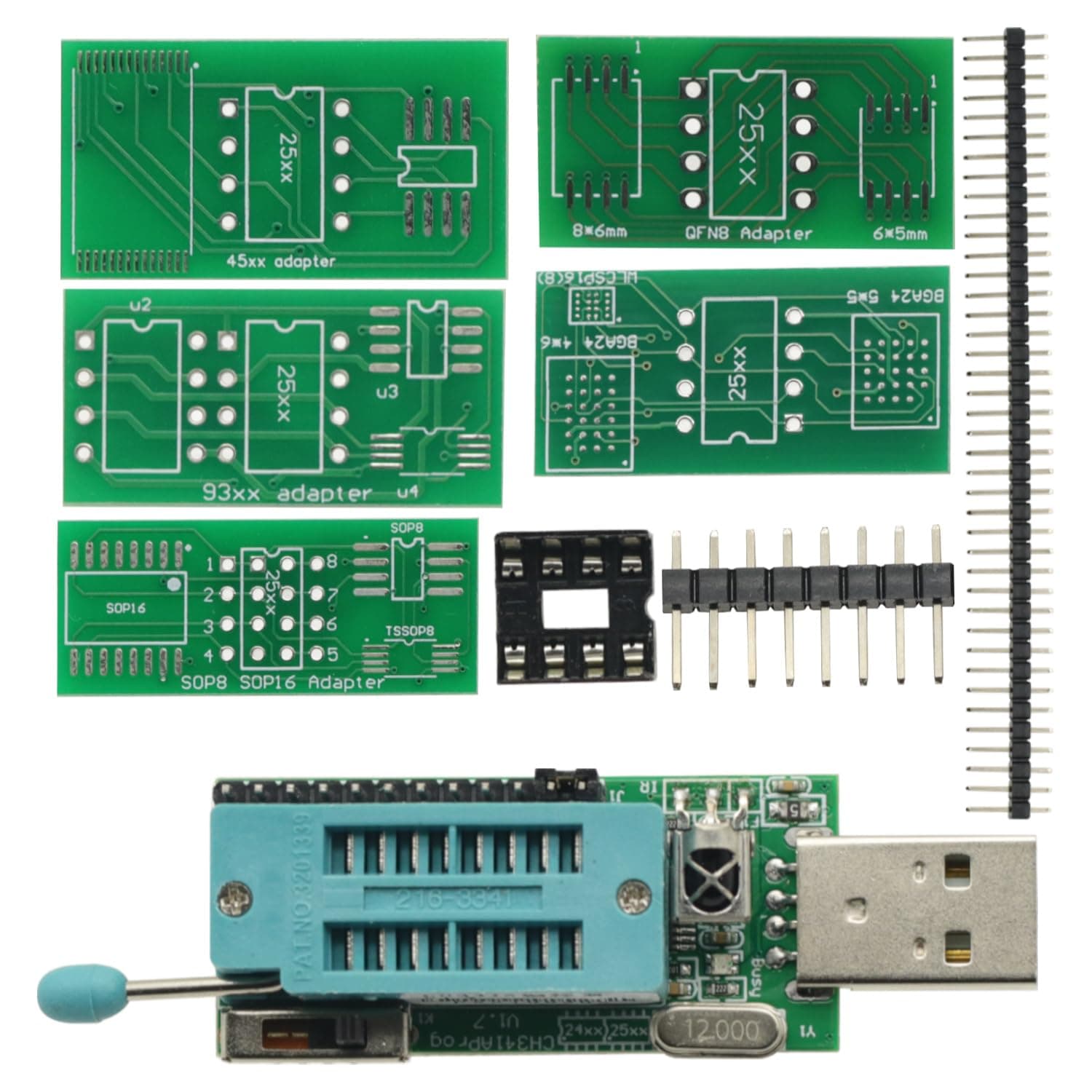 CH341A Programmer V1.7 1.8V Level Conversion W25Q64FW W25Q128FW GD25LQ64