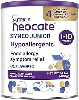 Syneo Junior - 1+ years - Hypoallergenic Toddler Formula for Food Allergy Relief - Nutritionally Complete Dairy Free Formula - With Prebiotic and Probiotics - Unflavored - 14.1 oz