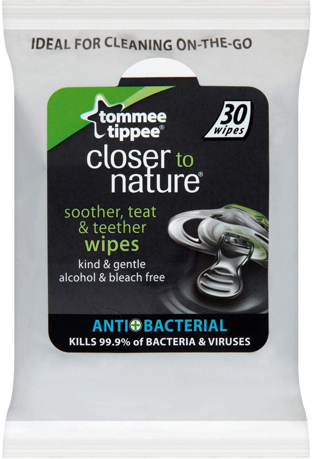 Tommee Tippee Soother, Teat and Teether Wipes (1 pack of 30's wipes).