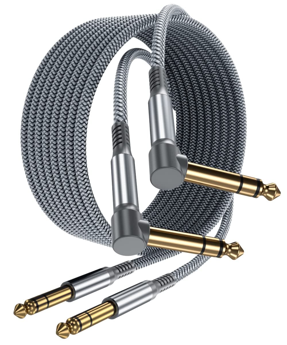 1/4 Inch TRS Instrument Cable 2-Pack