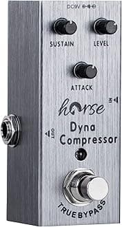 Compressor Pedal, Electric Guitar Effects Pedals Mini Single Type DC 9V True Bypass (Dark Grey)