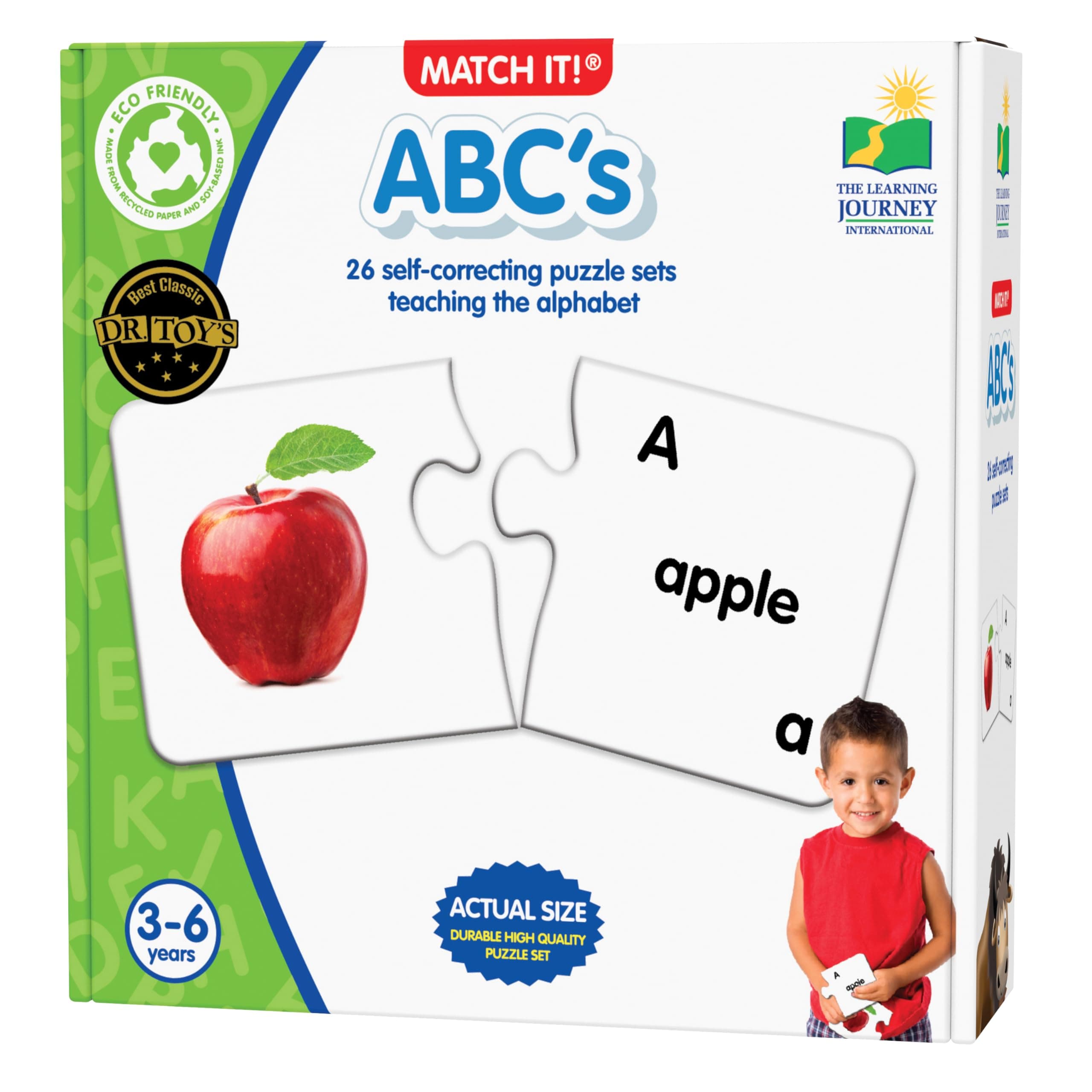 Match It! - ABCs - ABC Puzzle, Alphabet Puzzles for 2 Year Olds, Alphabet Puzzles For Kids Ages 3-5, Pre Kindergarten Learning Materials, Award Winning Educational Toys