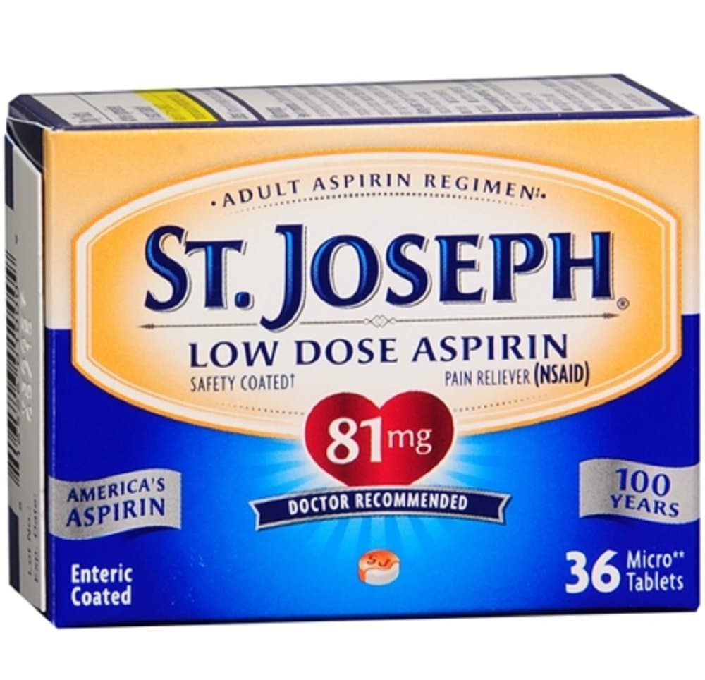 St. Joseph Low Dose Aspirin Enteric Coated 36 Tabs (Pack of 4)