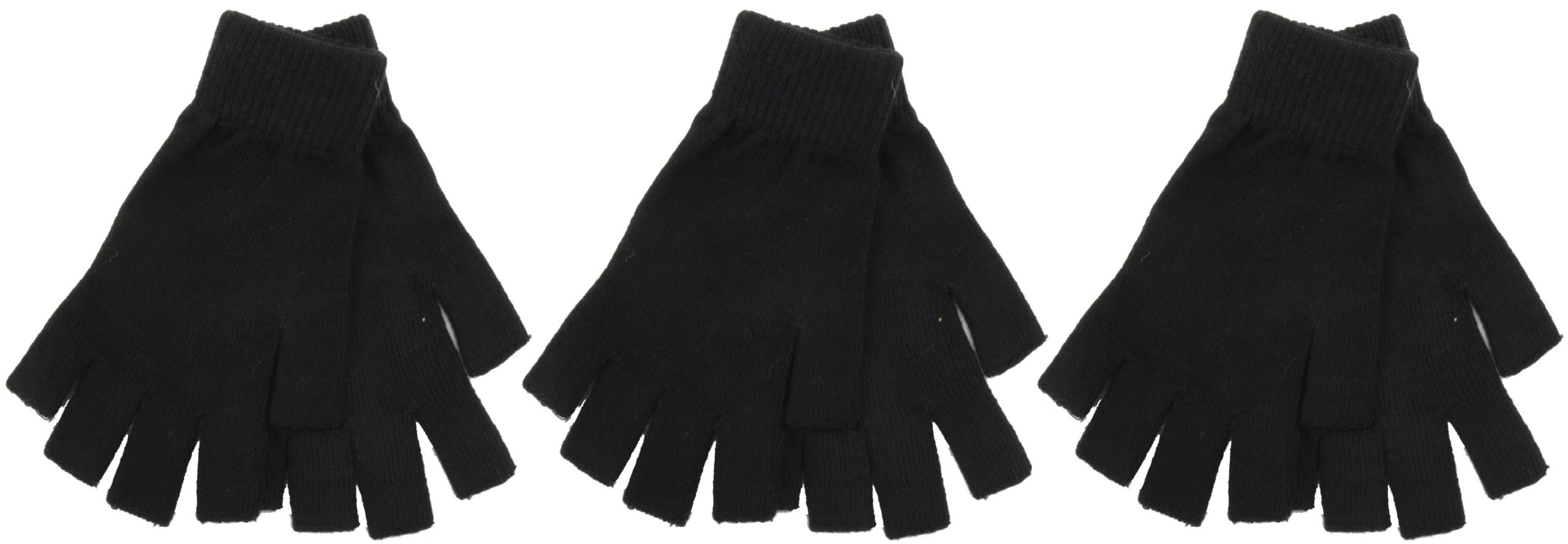 MAGIC GLOVES3 Pairs Mens Fingerless
