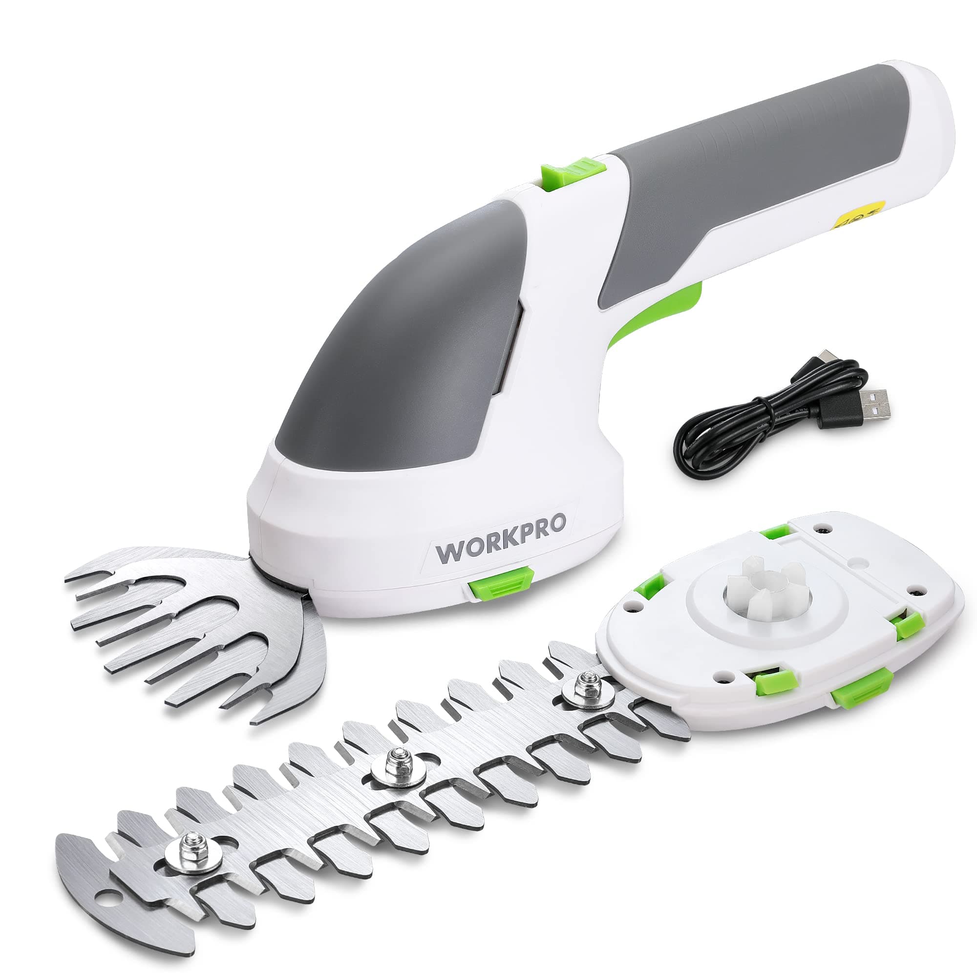 Cordless Grass Shear & Shrubbery Trimmer - 2 in 1 Handheld Hedge Trimmer 7.2V Electric Grass Trimmer Hedge Shears/Grass Cutter Rechargeable Lithium-Ion Battery and Type-C Cable Included