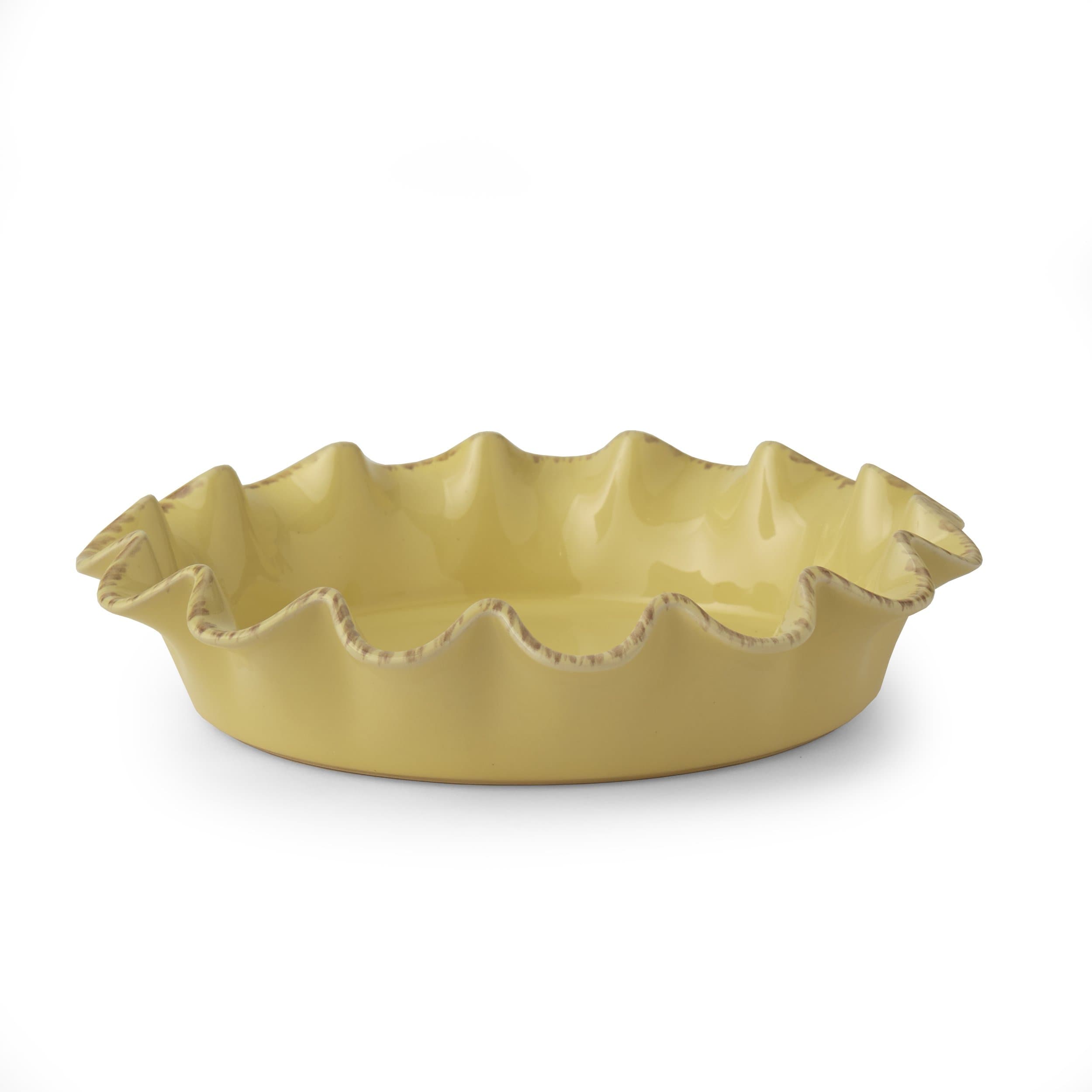 Classic Wavy Pie Plate, 10-Inch, Butter