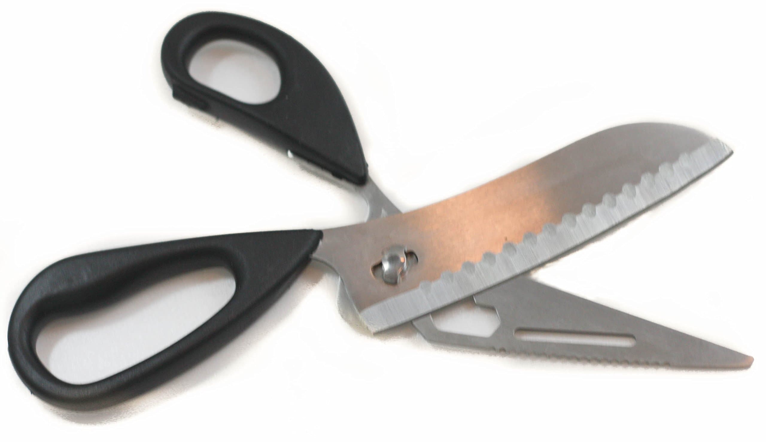 Multifunction Heavy Duty Kitchen Come Apart Shears for Cutting Poultry Meat Vegetable/2 in1 Scissors and Knife/9 1/4 Inches For Home and Camping