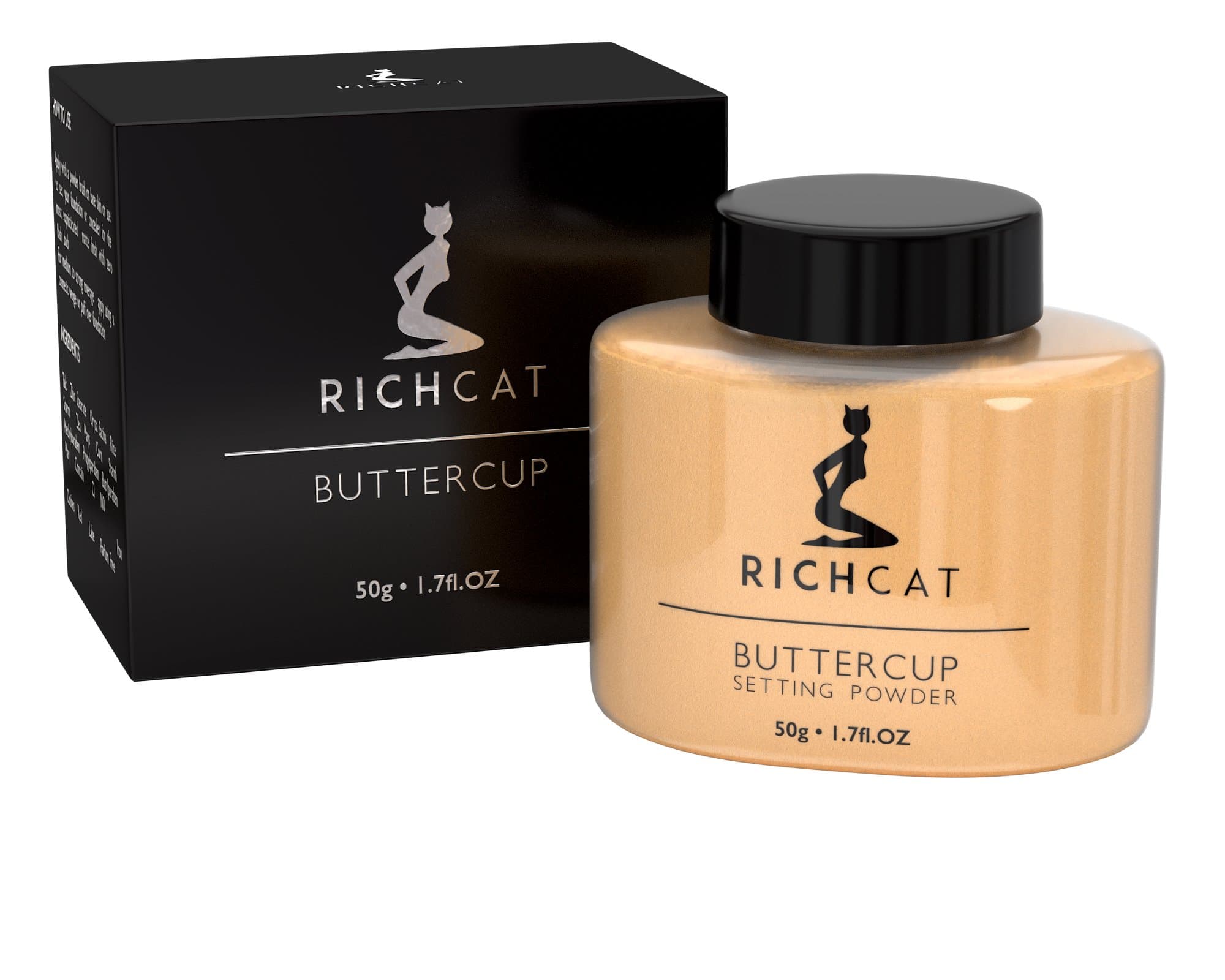Buttercup Powder by Rich Cat - Ideal for Countouring, Baking or Setting Your Makeup - Suitable for Medium to Deep Skin Tones
