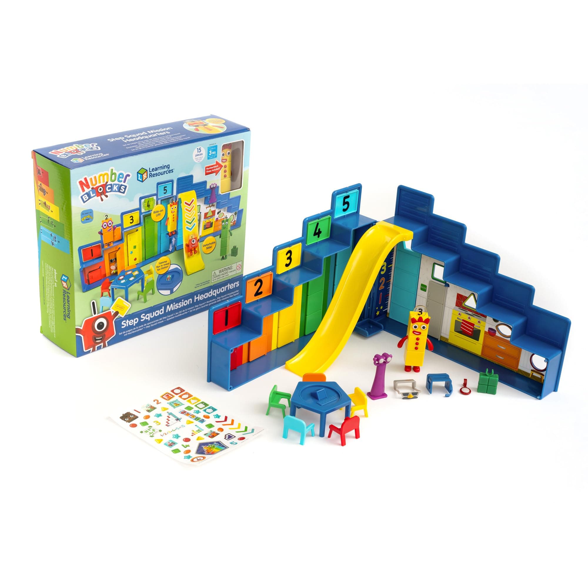 Numberblocks Step Squad Mission Headquarters Deluxe Playset, Ages 3+, Numberblocks Toy, Imaginative Spy Play with Collectible Figure & Hidden Features