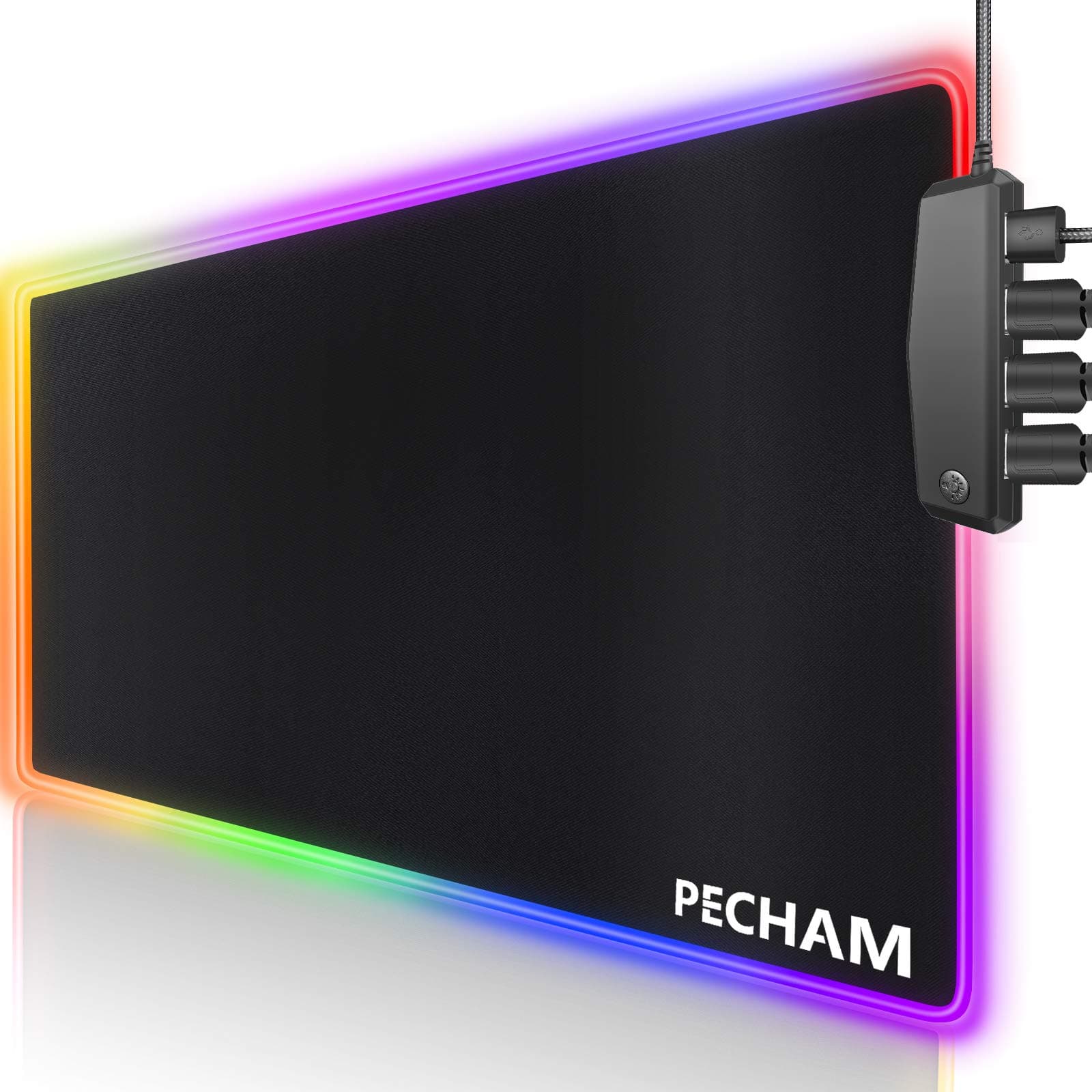 Azyvigo 3mm Table Pads - Extended Gaming Mouse Pad - (35.4 x11.8) Inch Large Non-Slip Water-Resistant Rubber Base Cloth Computer Mousepad, Desk Pads - XXL