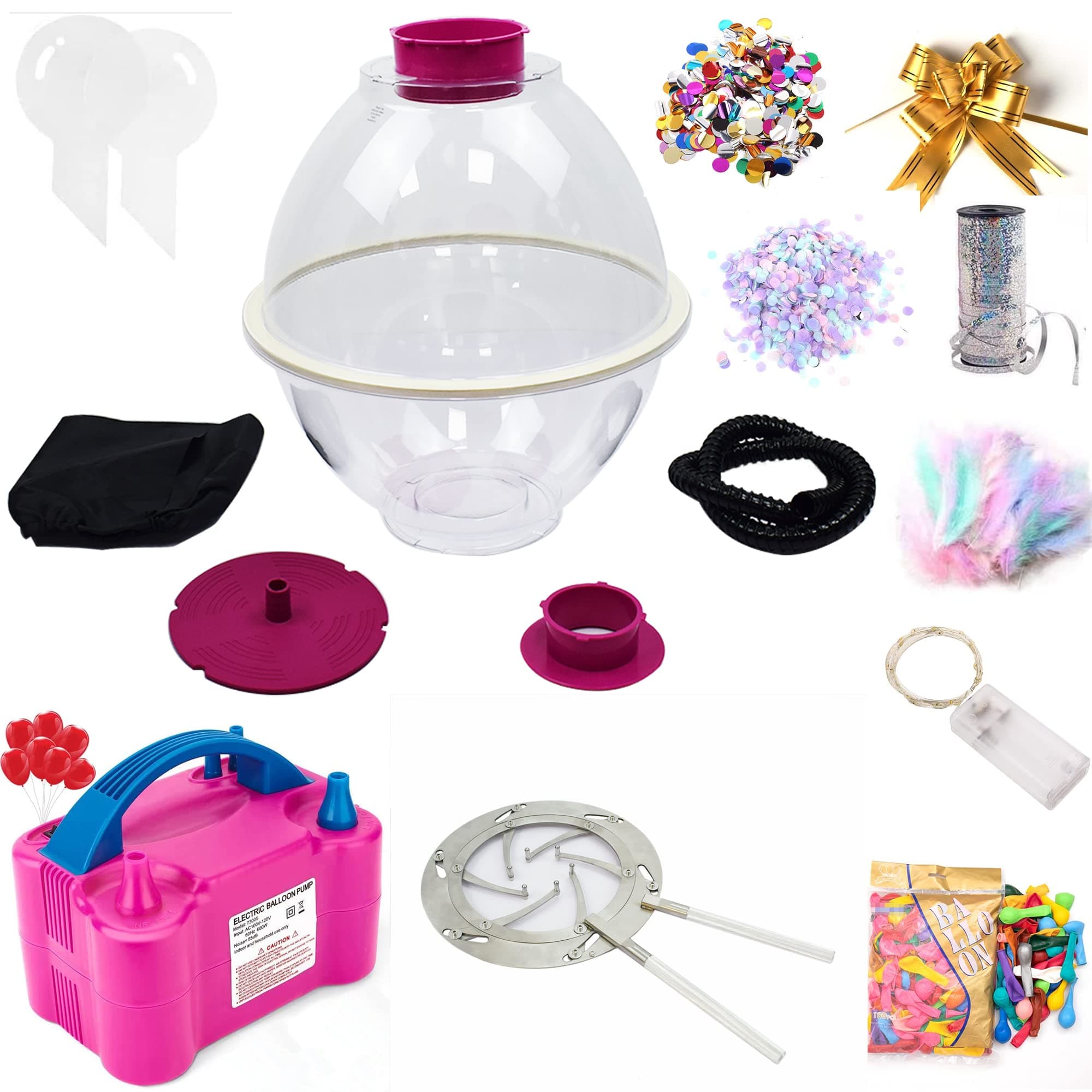 – Balloon Stuffing Machine Set With Pump, Expansion Pliers & 9 Accessories - Expander for Filling Plush Toys, Bouquets, DIY Stuffer for Gifts, Wedding, Party, Christmas Decoration