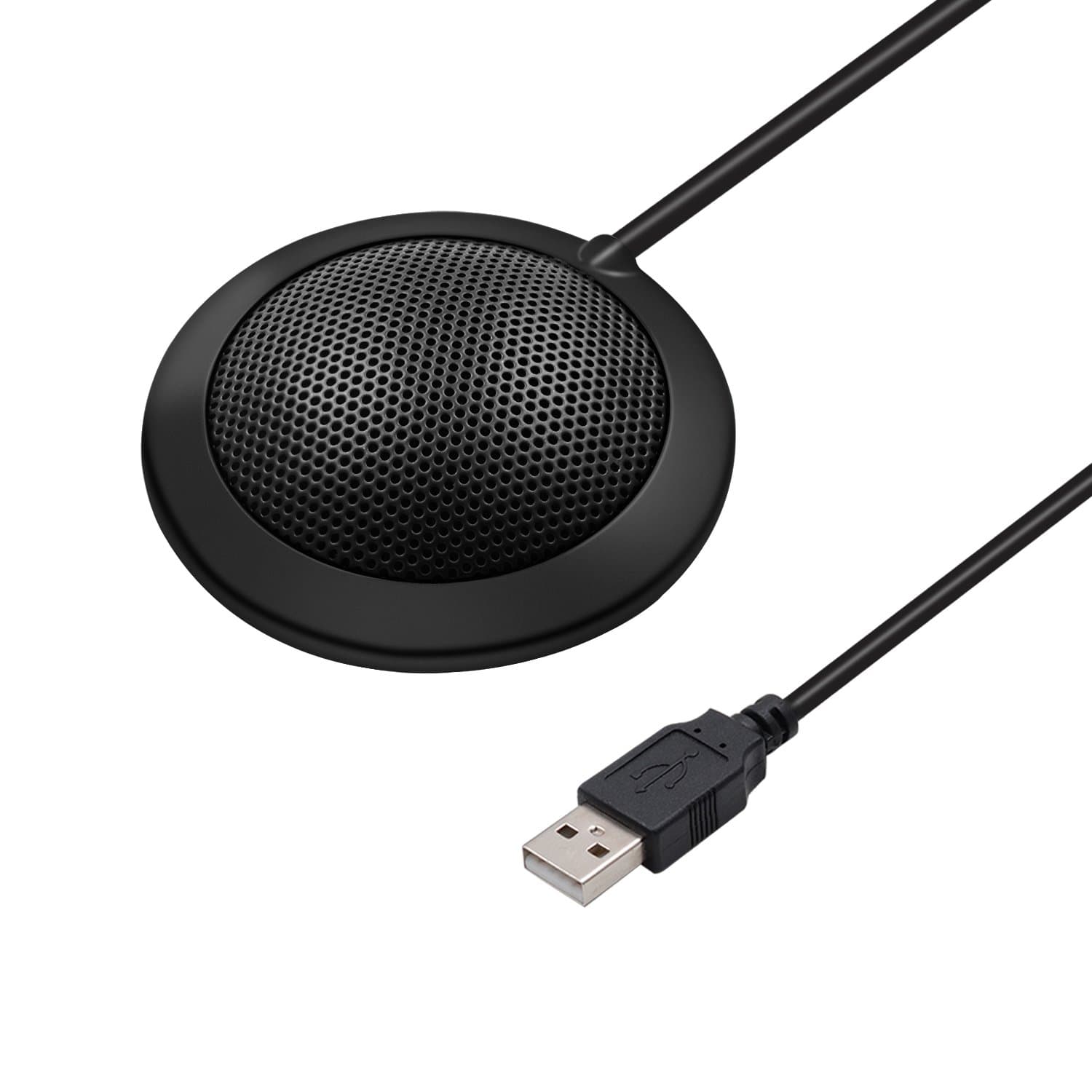 Conference Microphone, Lefon Condenser Boundary Mic Omnidirectional Voice Recorder USB Plug 360 Desktop for Teleconferencing Meetings PC Voice-call Communication