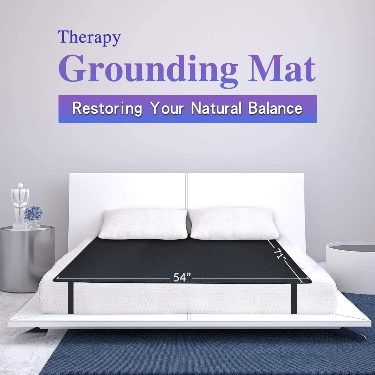 Grounding Sleep Mat, 54”x71”, Black, Polyurethane (PU) Foam with Polyester outer layer
