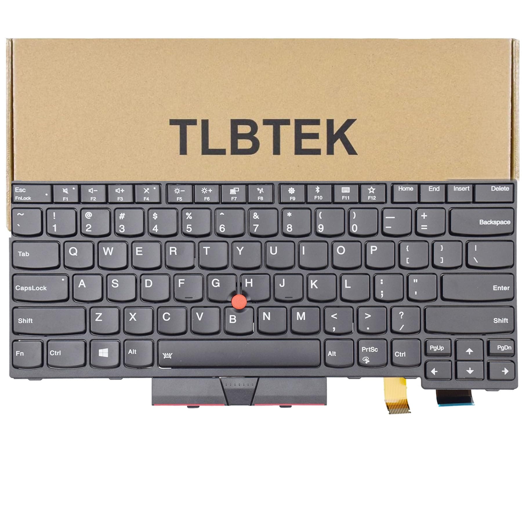 TLBTEK Backlight Laptop Keyboard Replacement with Pointer Compatible with Lenovo IBM Thinkpad T470 T480 A475 A485 Series Laptop