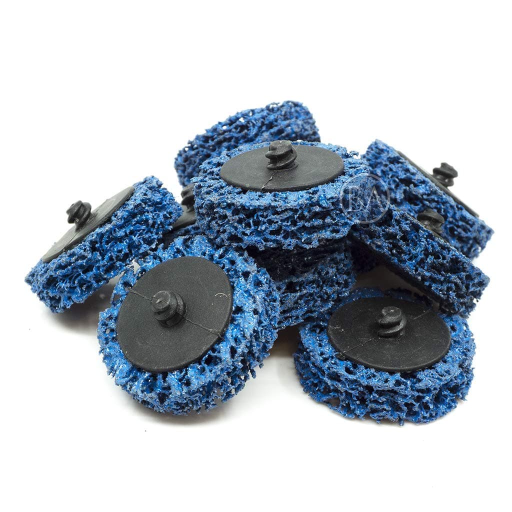 2 Inch Sanding Discs Quick Change, Nylon, Male R-Type Backing - Drill & Die Grinder Sanding Disc Rust Remover for Metal Paint Stripper & Removal, Polishing - 10 Pack