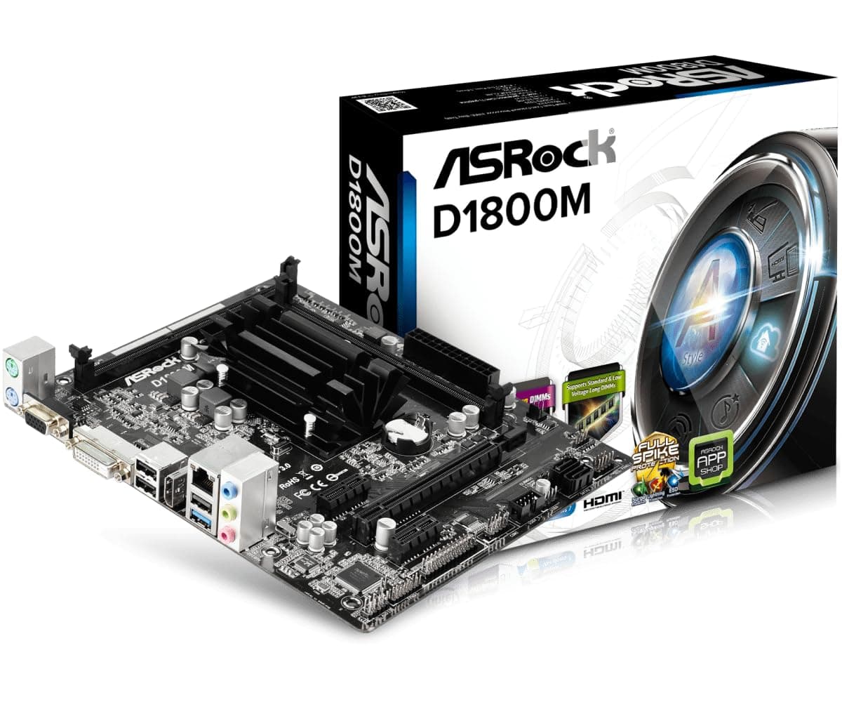 Asrock D1800M Micro ATX Motherboard