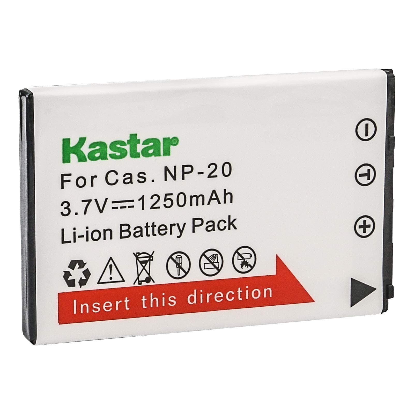 Kastar Battery Replacement for Casio NP-20 CNP20 Exilim EX-M20 EX-S1 EX-S2 EX-S3 EX-S20 EX-S100 EX-S500 EX-S600 EX-S770 EX-S880 EX-Z3 EX-Z4 EX-Z5 EX-Z6 EX-Z7 EX-Z8 EX-Z60 EX-Z65 EX-Z70 EX-Z75 EX-Z77