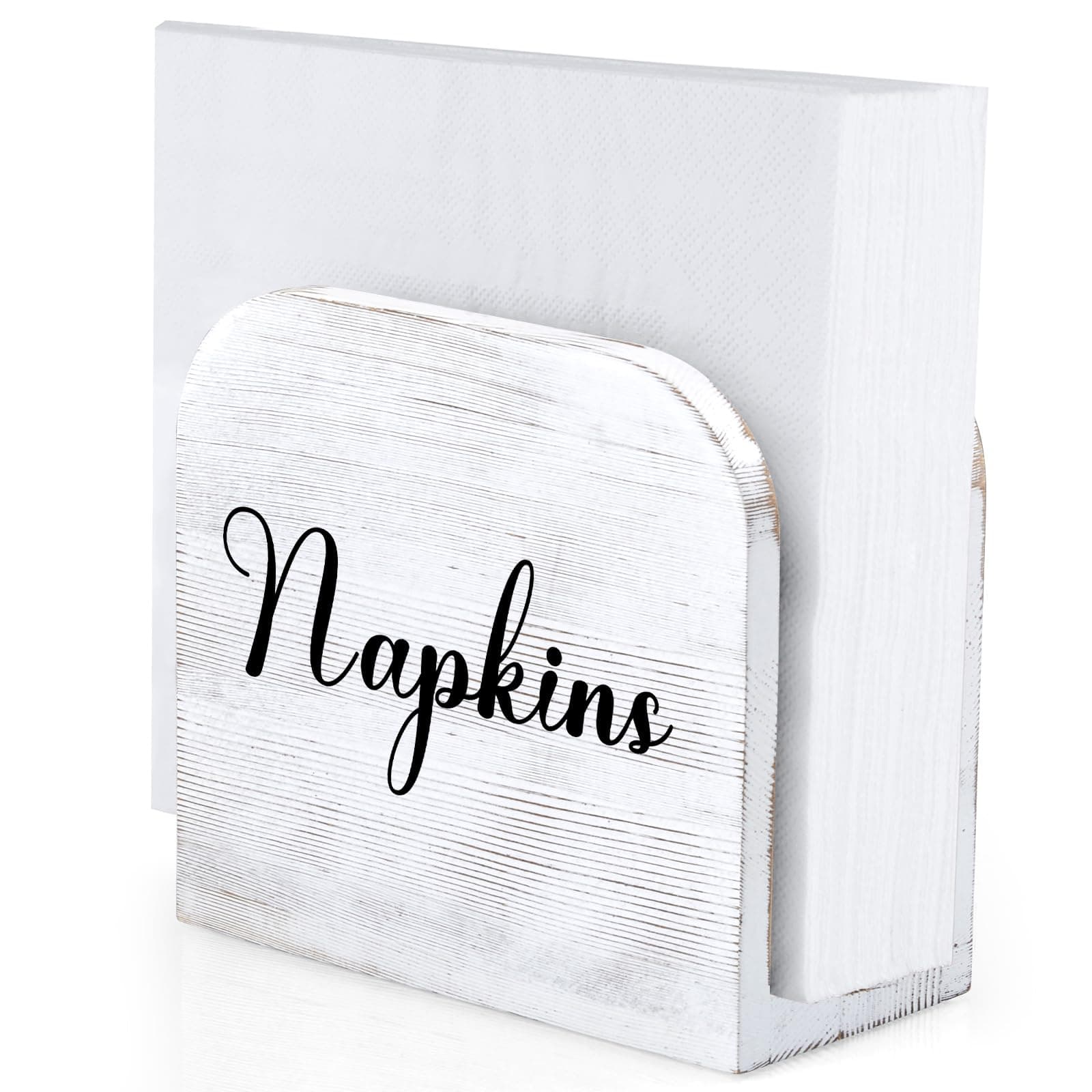 Whitewashed Napkin Holder