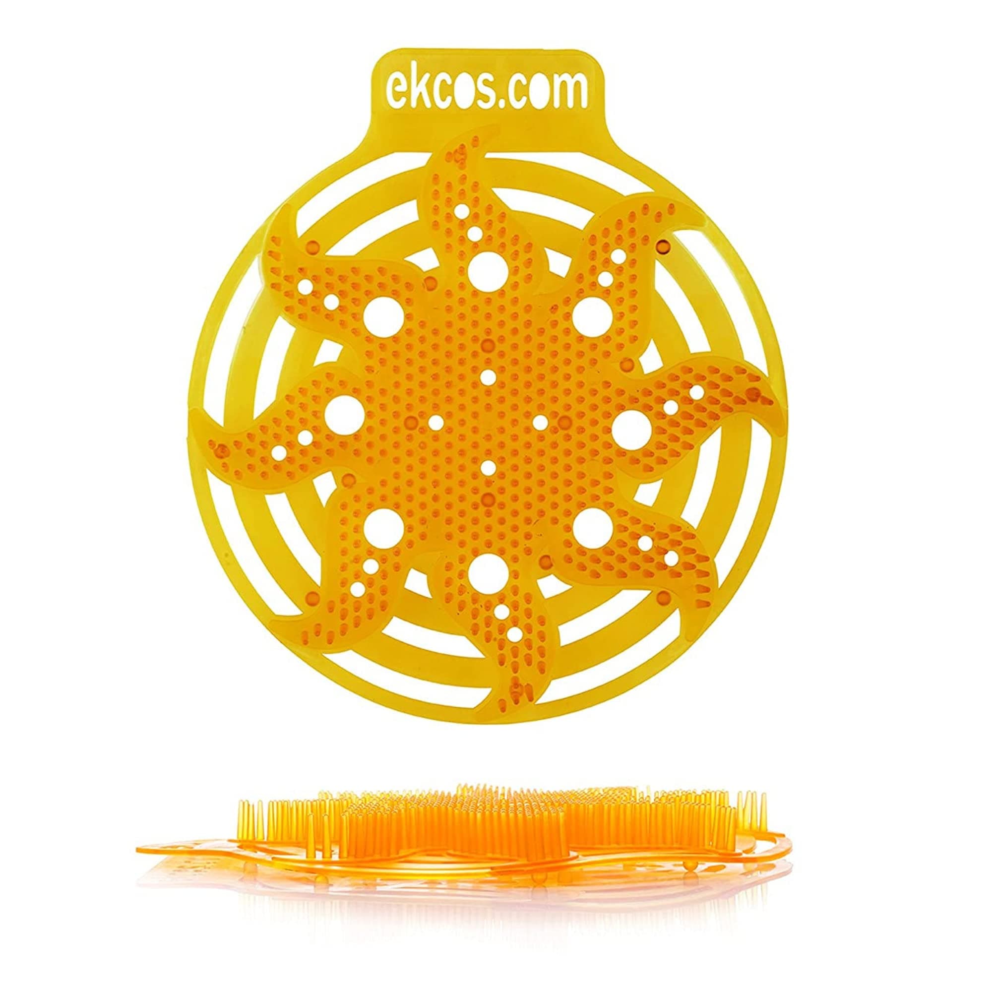 Ekcos PWR-4O-10 Powerscreen Anti-Splash Urinal Screen, 30 Day Protection for Cleaner Bathroom Floors & Odor Deodorizer, Tropical Scent, Orange (2 Packs of 5) 10-Screens