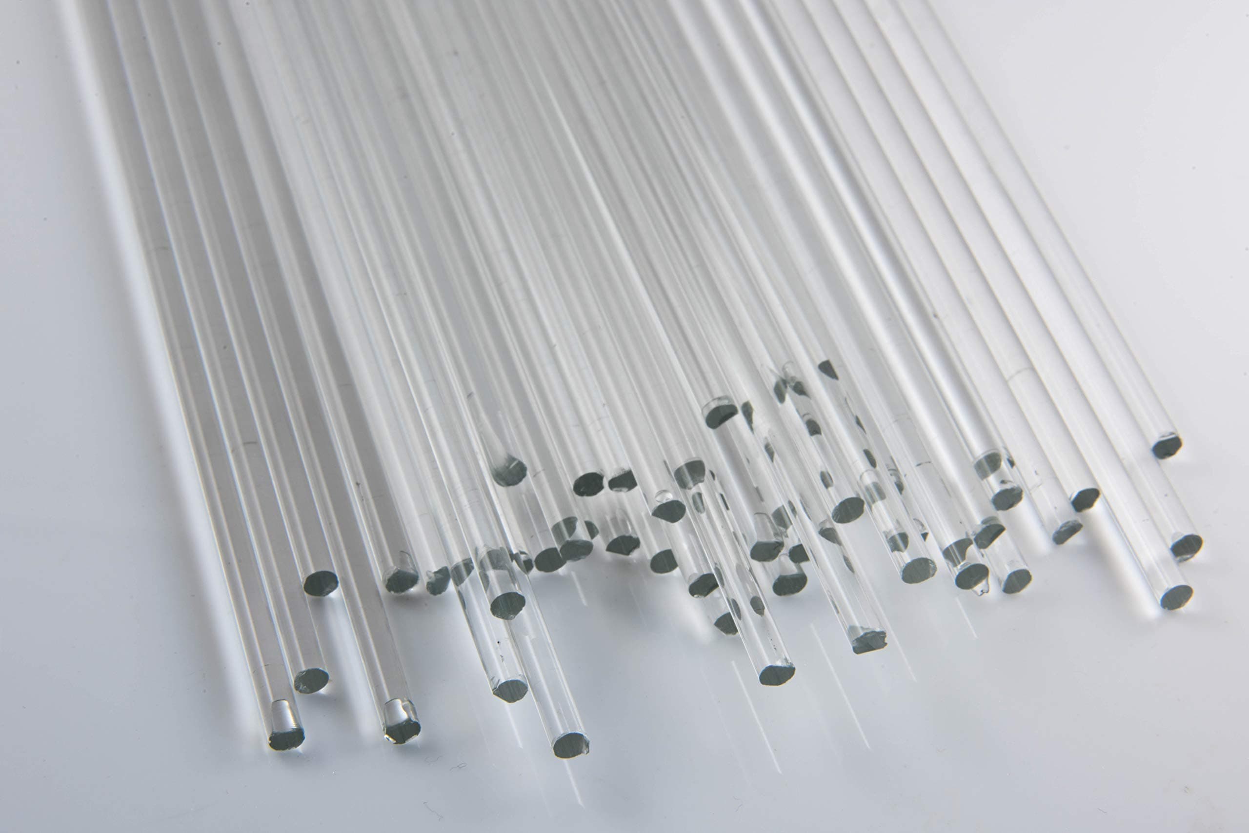 Devardi Glass Boro Rods, 1 lb, COE 33, Clear 5mm Stringers Borosilicate Solid Rods