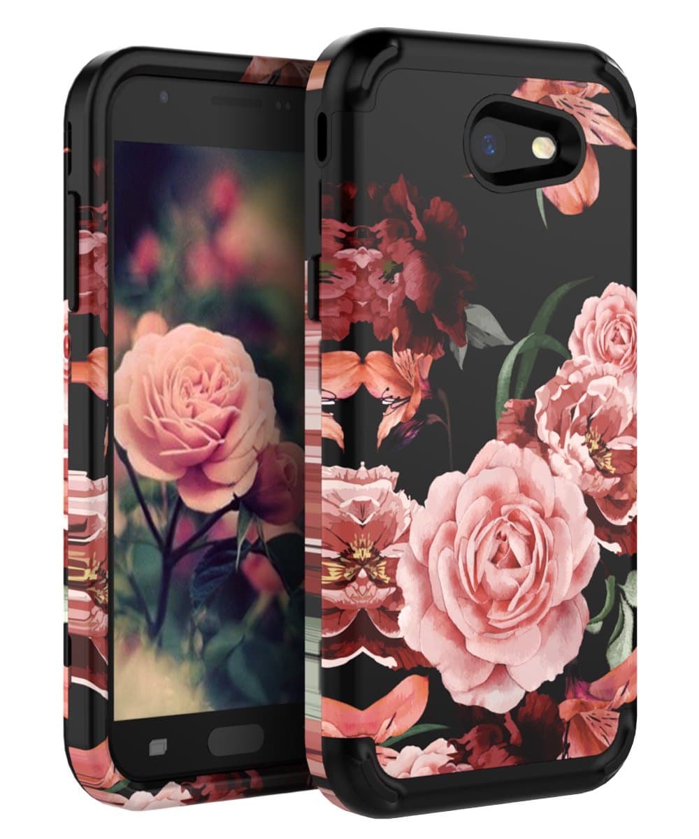 TIANLI Samsung Galaxy J3 2017 Case Shock Absorption Protective Three Layer Protection Case for Galaxy J3 Emerge/J3 Prime/J3 Mission/J3 Eclipse/J3 Luna Pro/Express Prime 2/Amp Prime 2/Sol 2 - Black