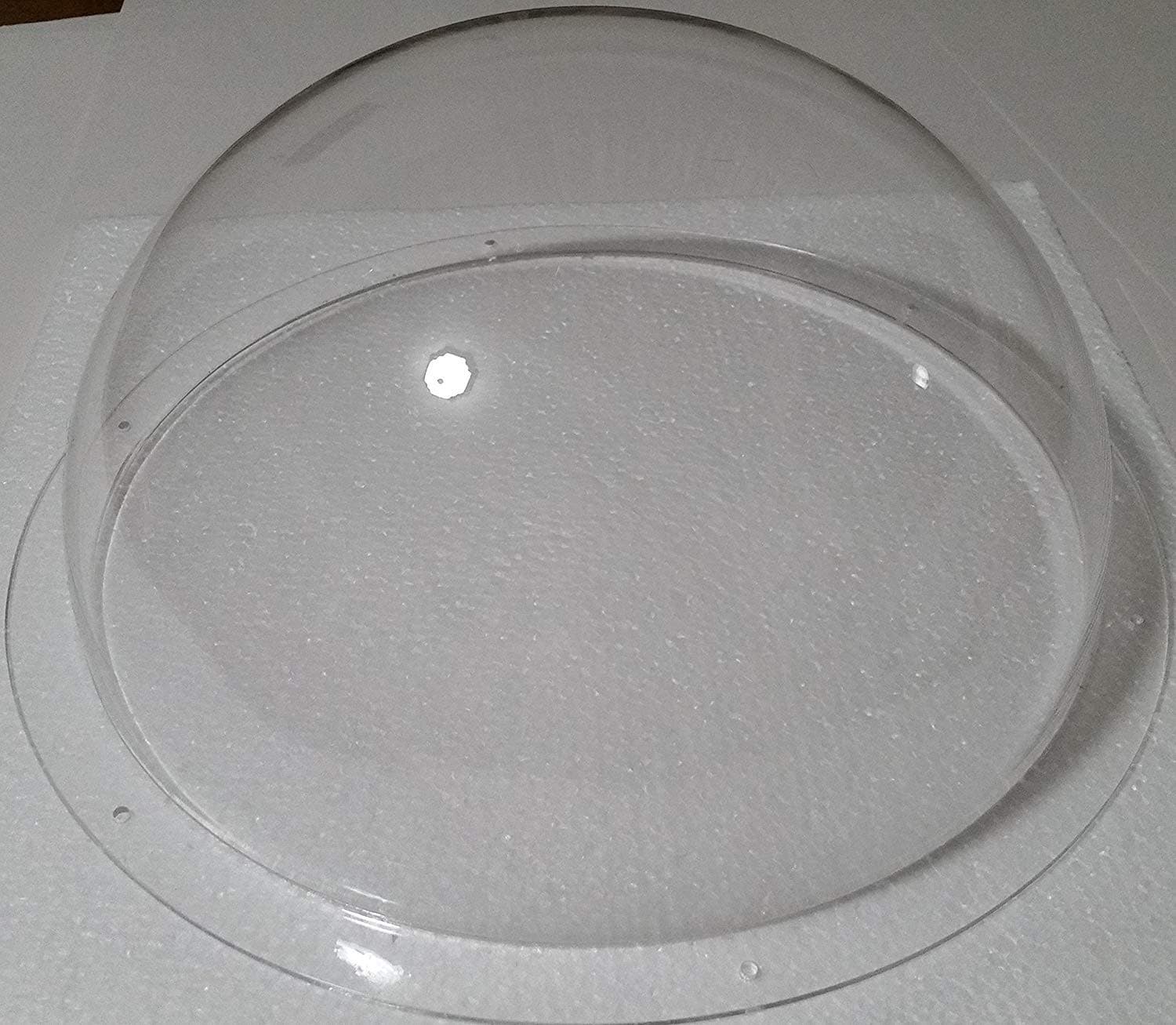 Supreme Tech Acrylic Dome/Plastic Hemisphere - Clear - 12" Diameter, 3/4" Flange with Pre-Drilled Holes