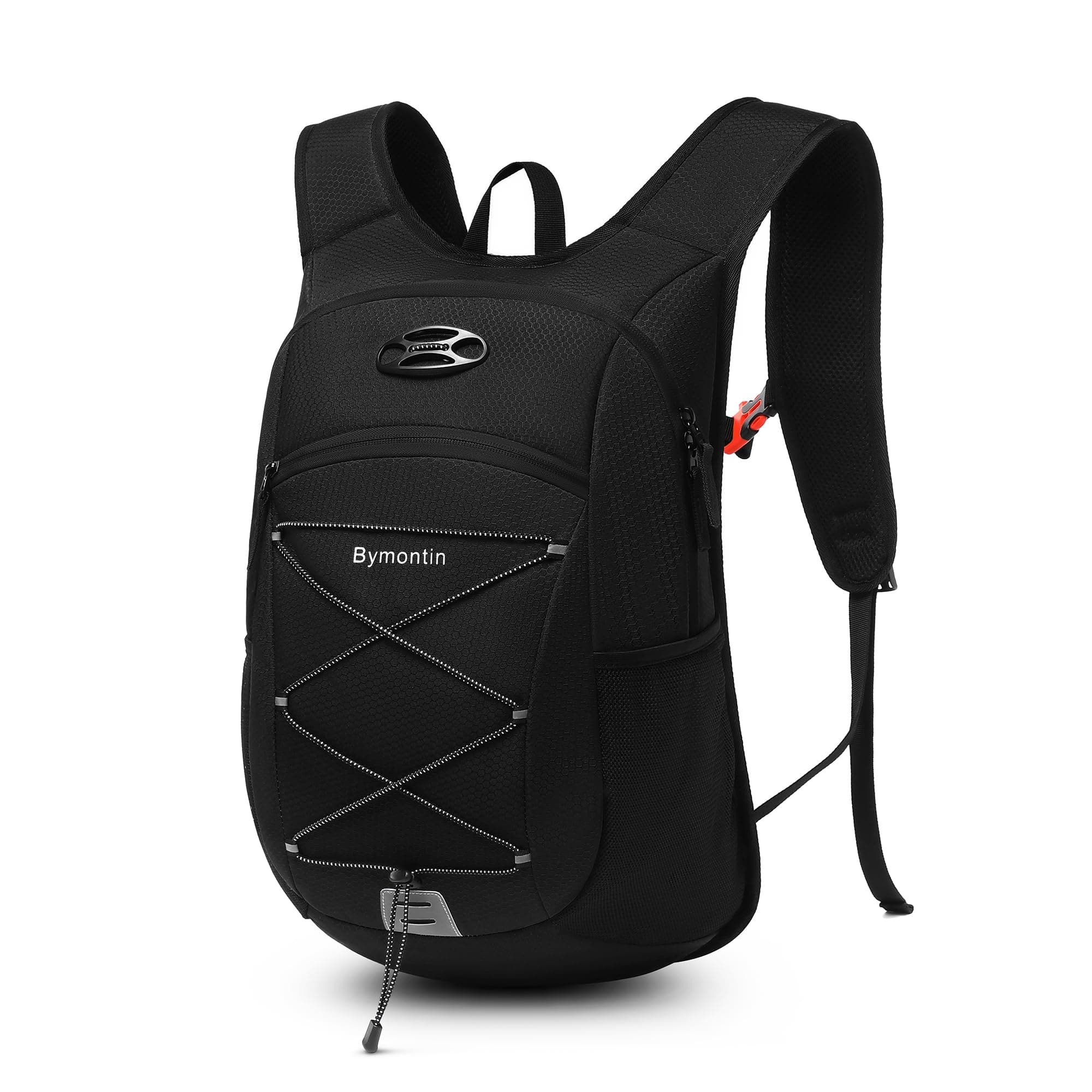 Ultra-Light Soft Daypack 15L/20L, Cushioned Breathable Back Panel Backpack, Lightweight Packable Travel Backpack (Black, 15L)