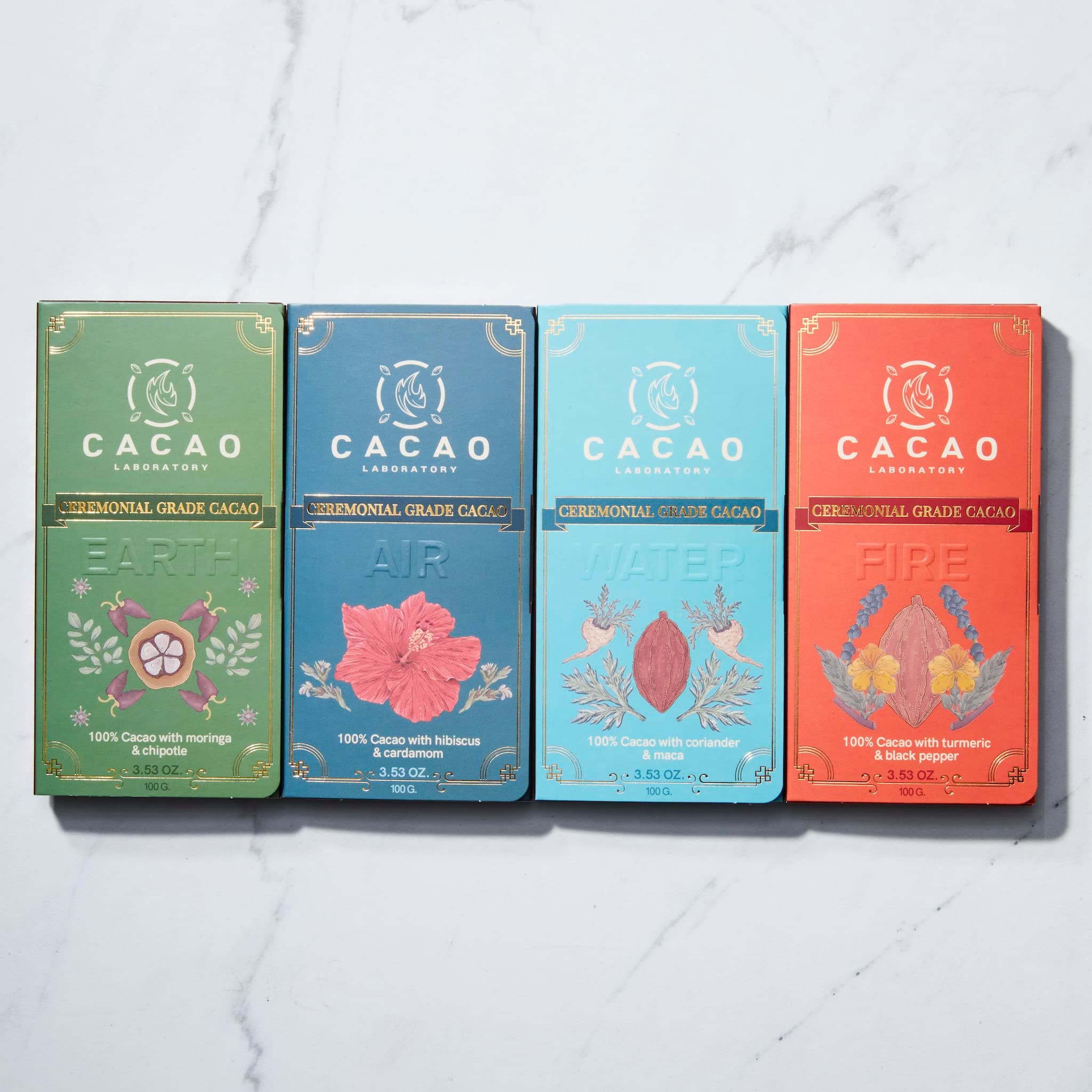 Ceremonial Cacao Blend Variety Pack, Four Sacred Elements