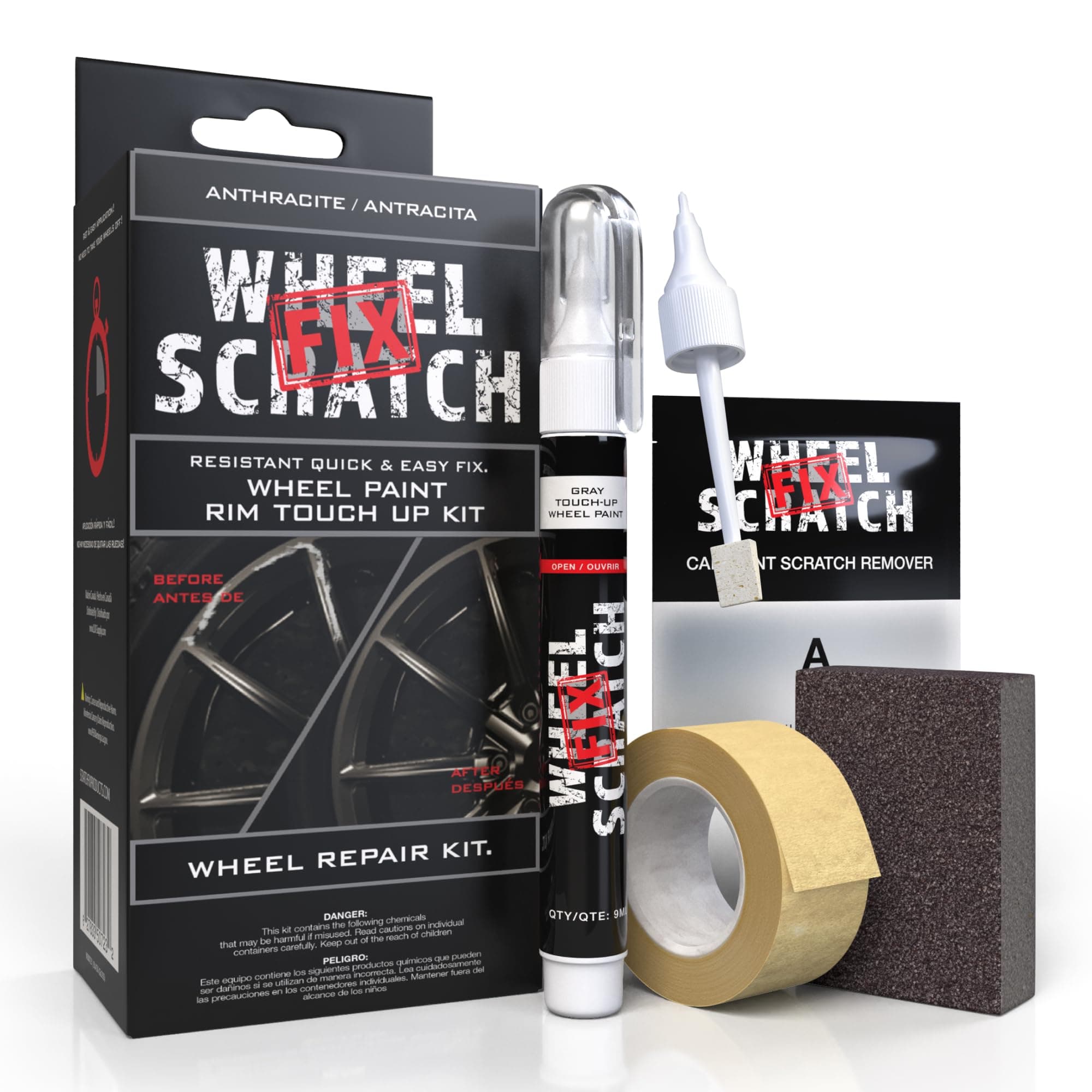 Wheel Scratch Fix Quick And Easy Wheel Touch Up Kit Universal Colors (Anthracite)
