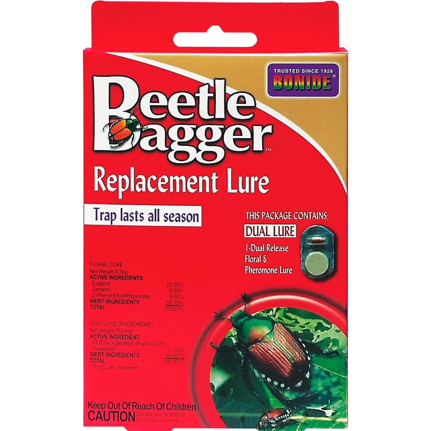 Bonide Beetle Bagger Japanese Beetle Trap Replacement Lures, Long Lasting Dual Floral & Pheromone Lures