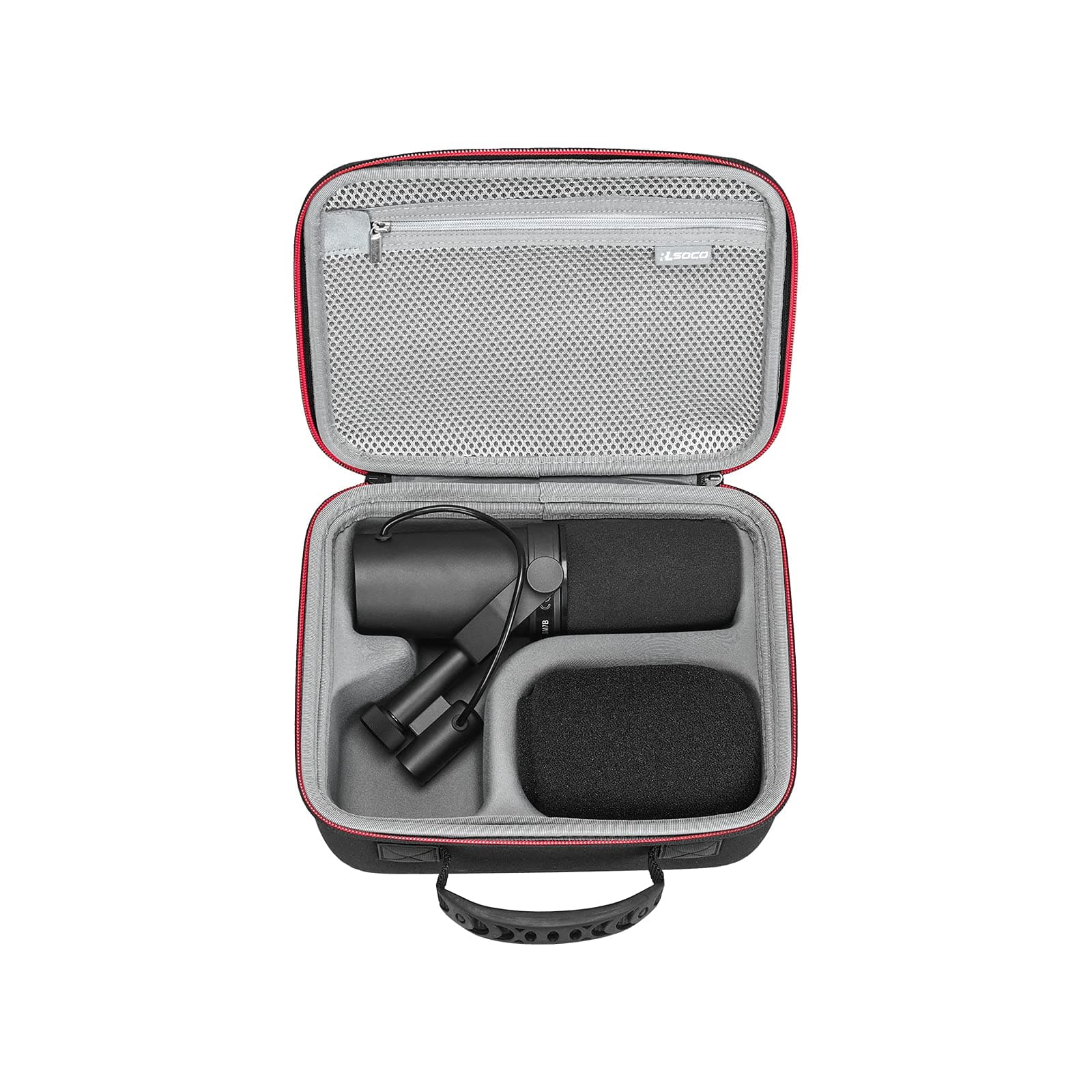 Case for Shure SM7B Vocal Dynamic Microphone & MV7 / MV7X USB Podcast Microphone (Black)
